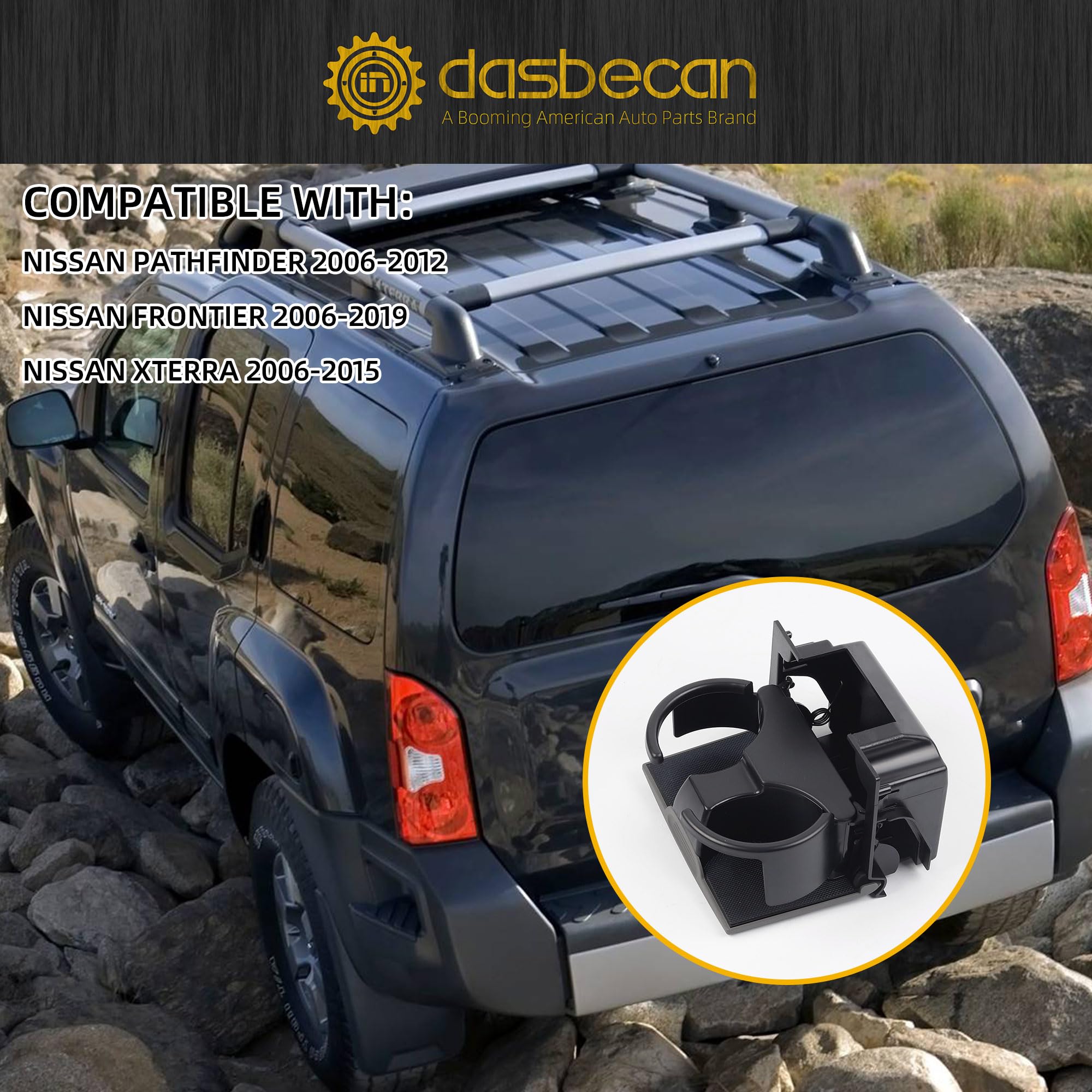 Amazon.com: Dasbecan Gray Rear Seat Cup Holder Console Box