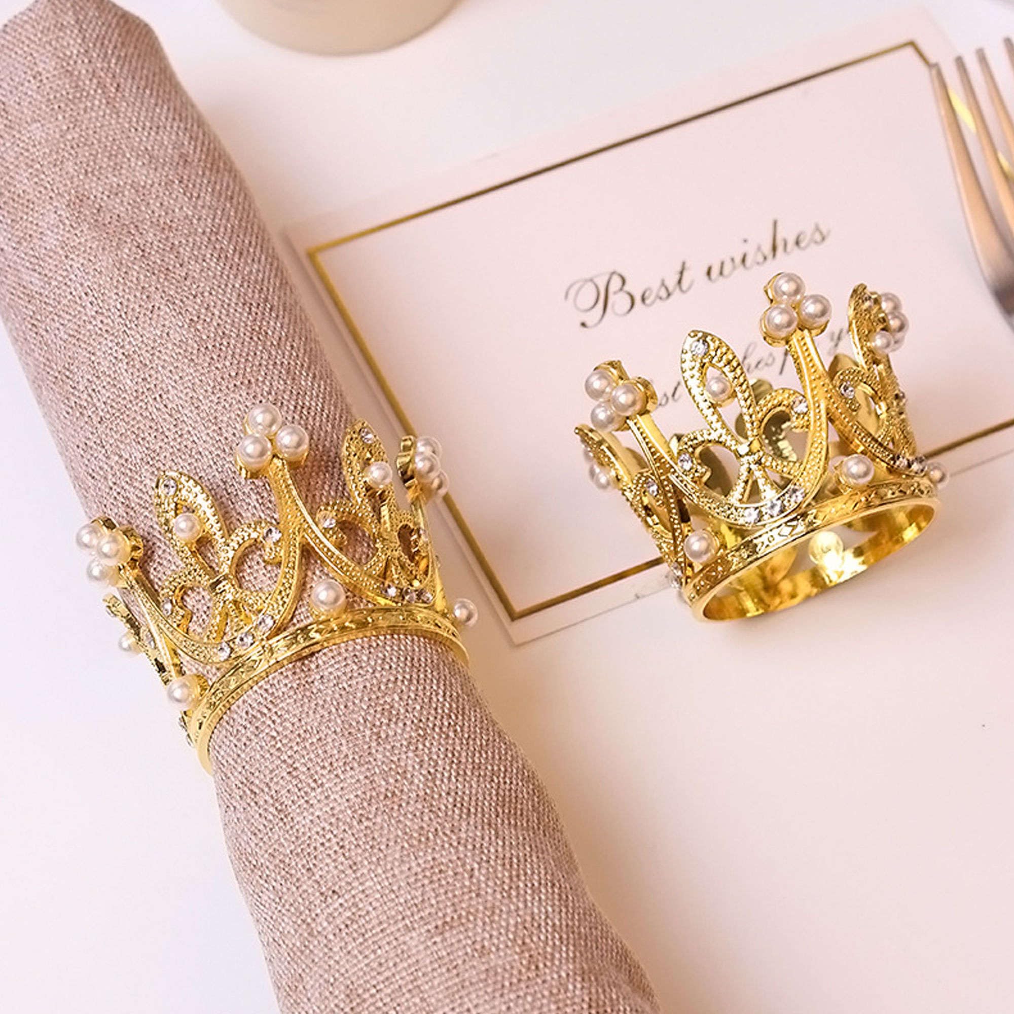 Napkin Ring, 6/12 Pcs Metal Napkin Buckle Holder for Wedding Party Dinner Table Decoration(6 PCS-LEAF,SILVER