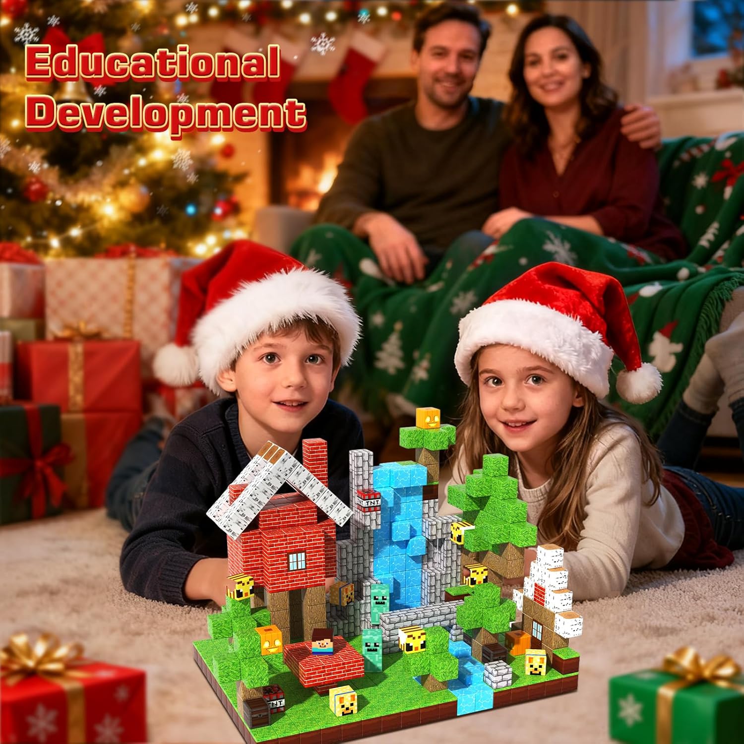 Magnetic Blocks-100PCS Magnetic Building Blocks, Magnetic Tiles Kids Build Cubes 2026 Upgraded STEM Game Toys, Christmas Birthday Gifts for Boys & Girls Ages 3+ - Image 6