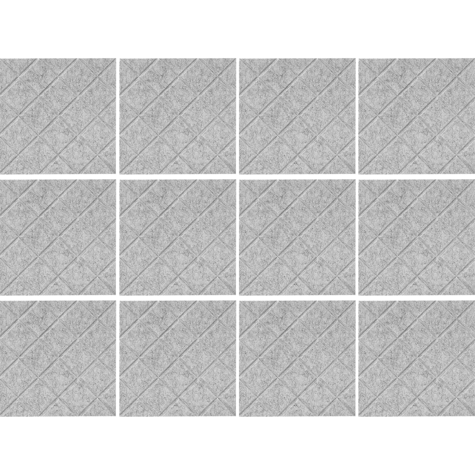 Buxuaaaa 12PCS Acoustics Foam Wall Panels Soundproof Wall Panels Sound Absorption Tiles Polyester Texture Suitable for Nurseries Soundproofing