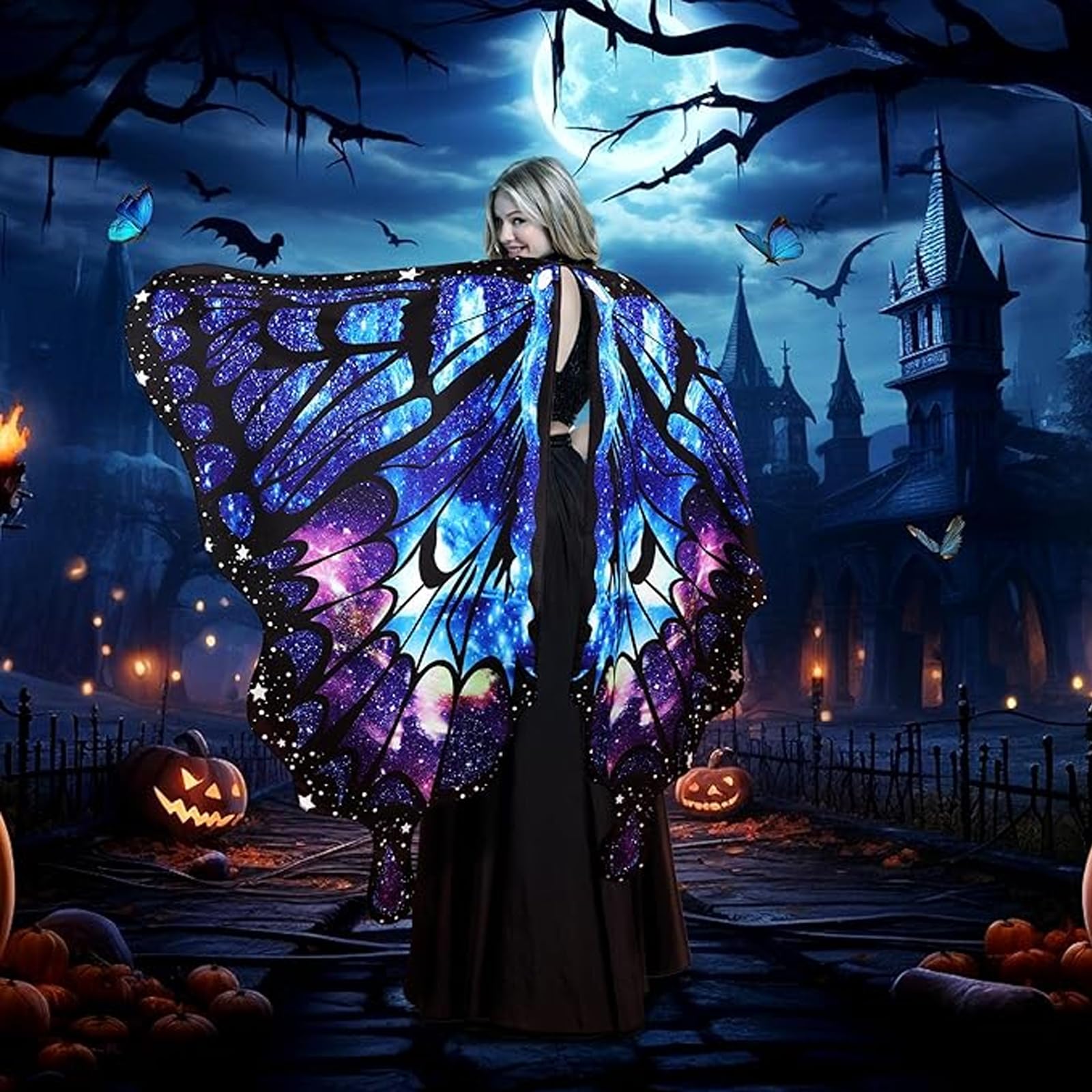 Wsetyy Butterfly Wings Adult, Women Butterfly Halloween Costume - Image 2