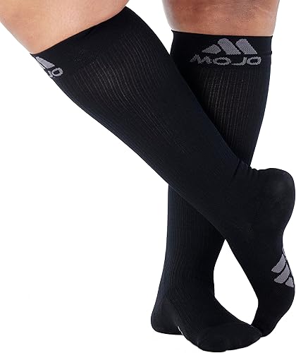 Miniatura 5 de Calcetines de compresión Mojo - Cómodo material Coolmax para recuperación y rendimiento. Calcetines de soporte médico - Soporte mediano, Medias de