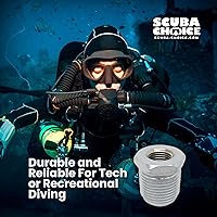 Vista 7 de Scuba Choice Buceo Buceo Hembra 1/4 NPT a Macho Din Adaptador Rosca