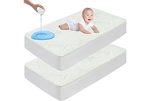 Breathable Waterproof Crib Mattress Protector (2-Pack)