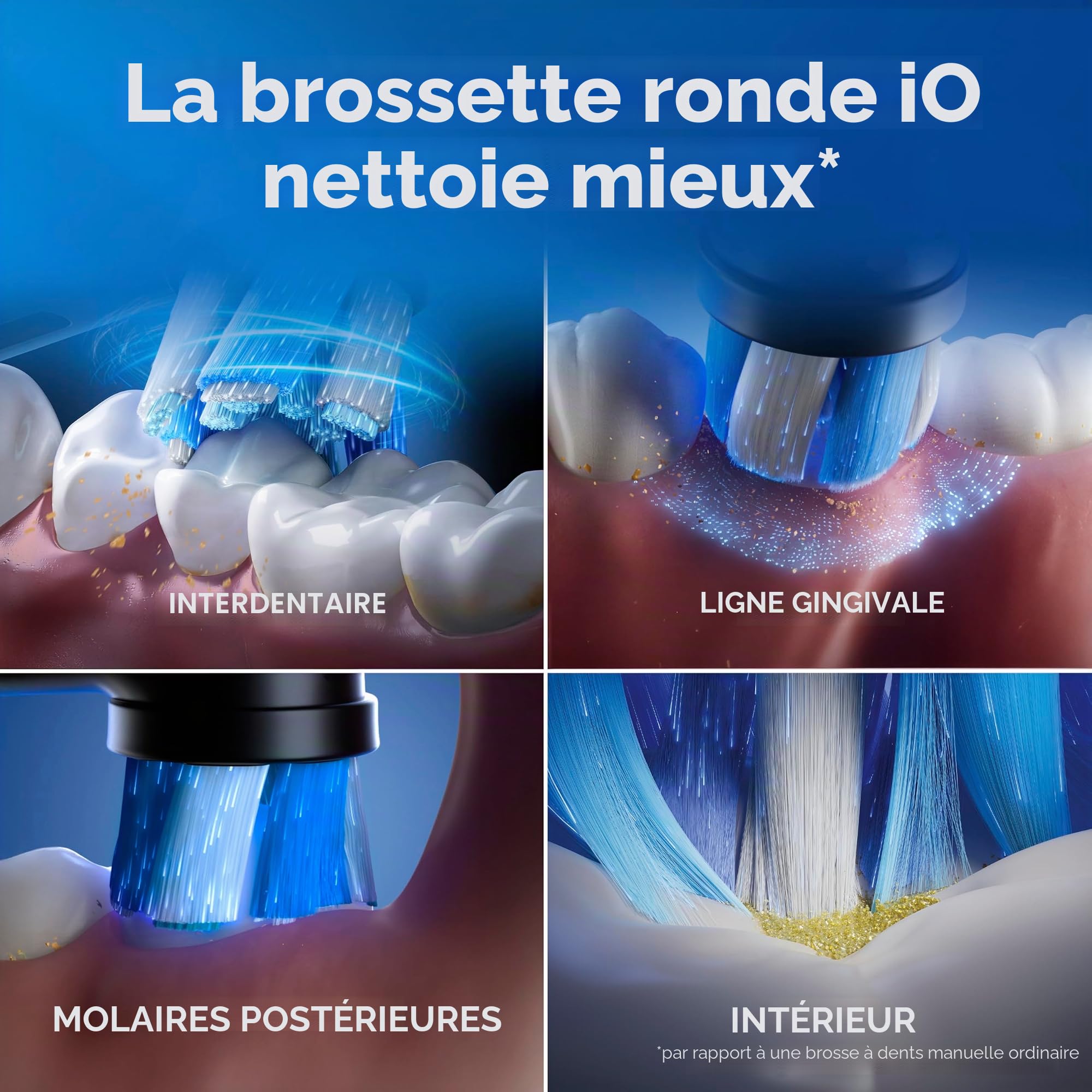 Oral-B iO Série 2 Brosse à Dents Electrique Rechargeable Blanc Pur avec 1 Tête de Brosse Soin Doux - Capteur de Pression Automatique pour Protéger Les Gencives - 3 Modes - Minuterie 2 Min