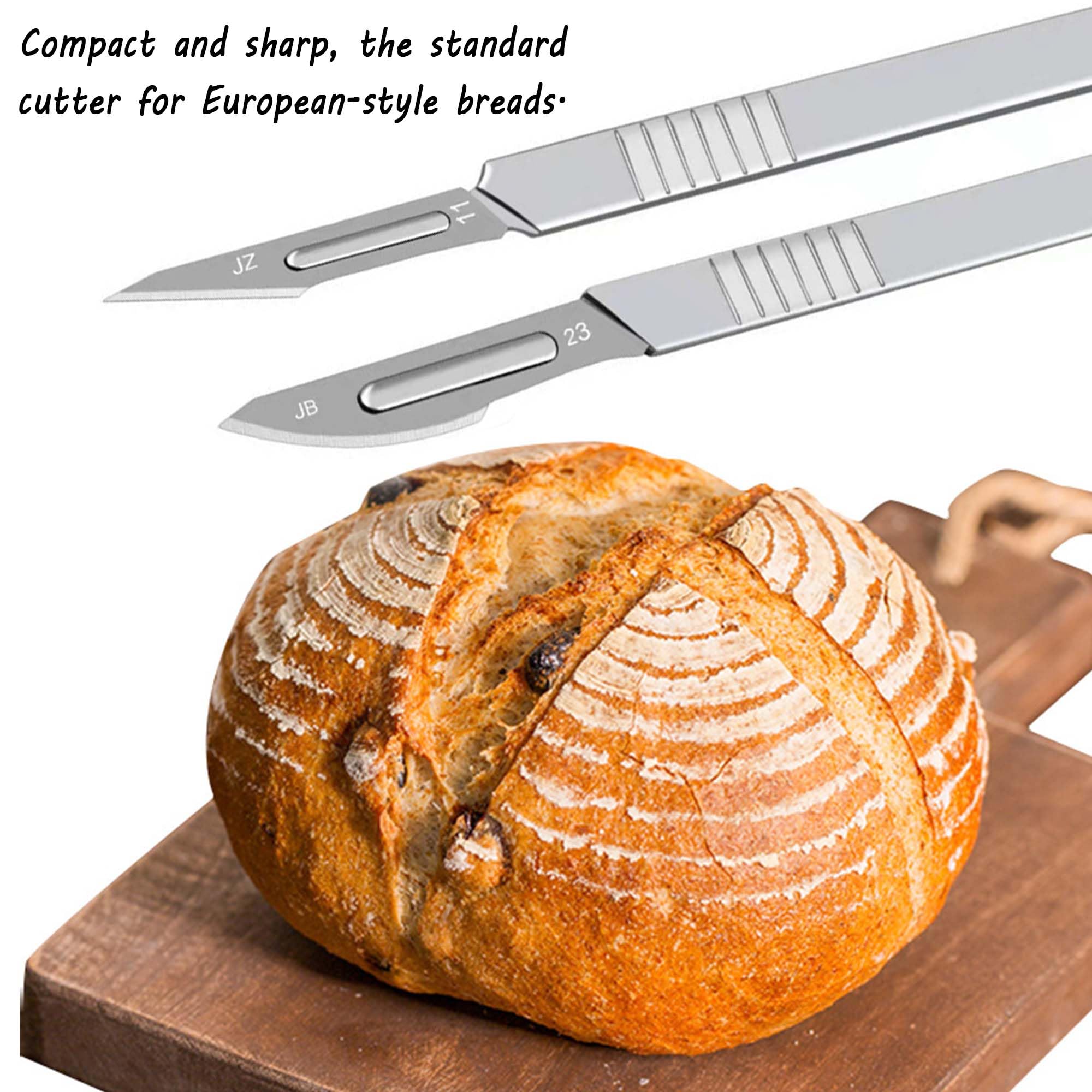Taglierino Per Pane Con Manico In Legno E 10 Lame - Lama In Acciaio Inox, Per Intagli E Fette Sottili