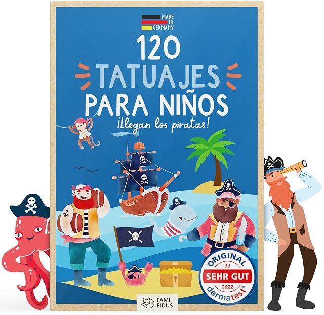 Famifidus 120 respetuoso con la piel tatuajes temporales niños