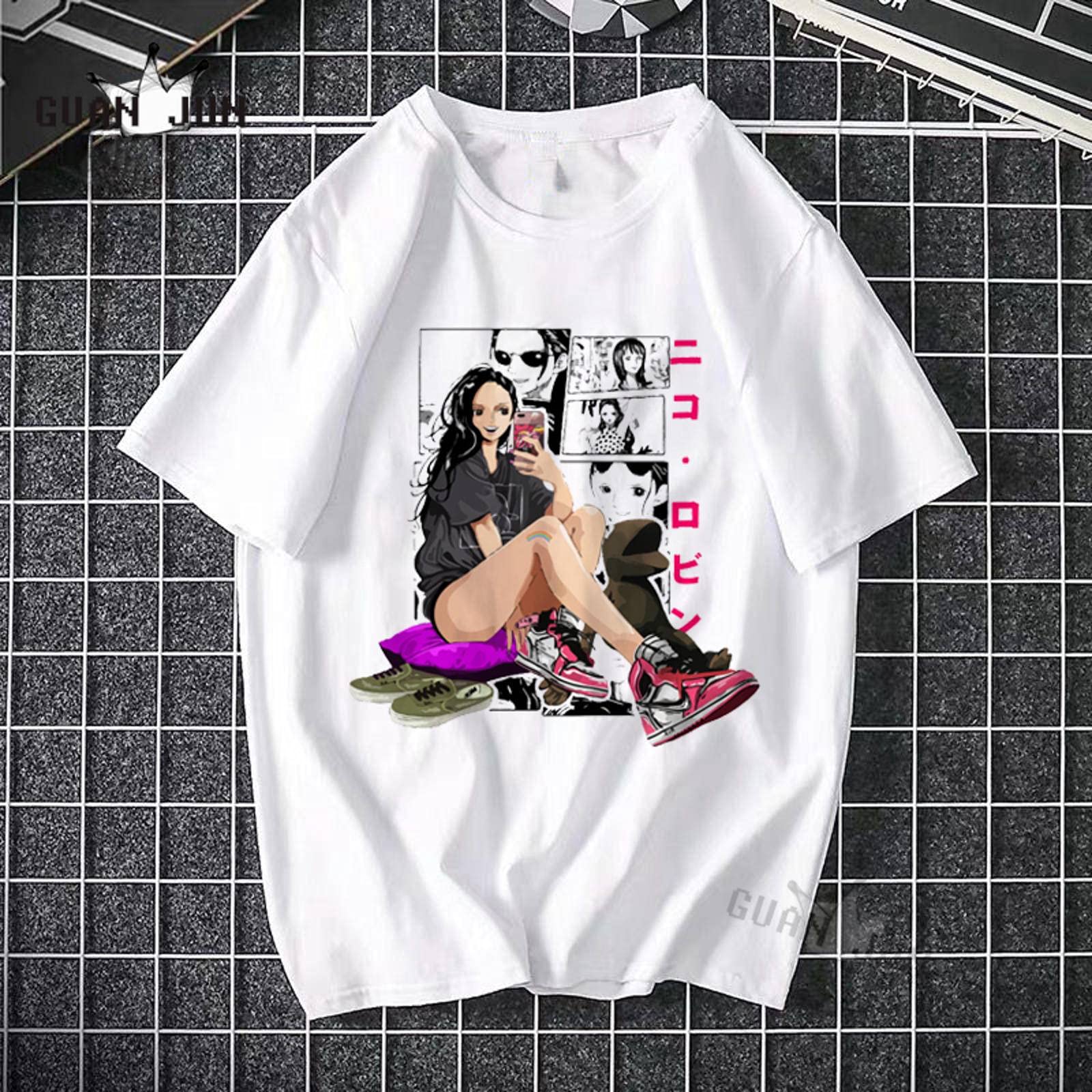 ONE PIECE Luffy Zoro Men's Tshirt Harajuku Cool Cotton Black Short Sleeve T Shirt Japanese Anime Summer T-Shirt Streetwear Tops