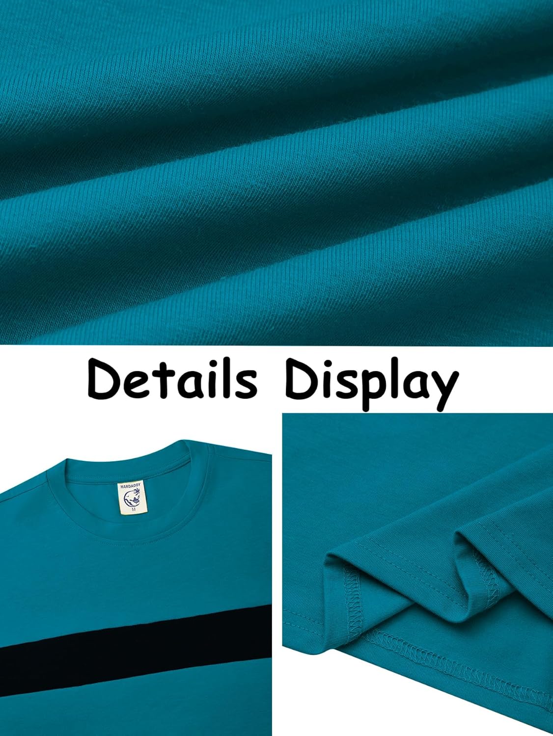 Hardaddy Men's Long Sleeve Tee Shirts Color Block Pullover Casual Basic T-Shirts - Image 6