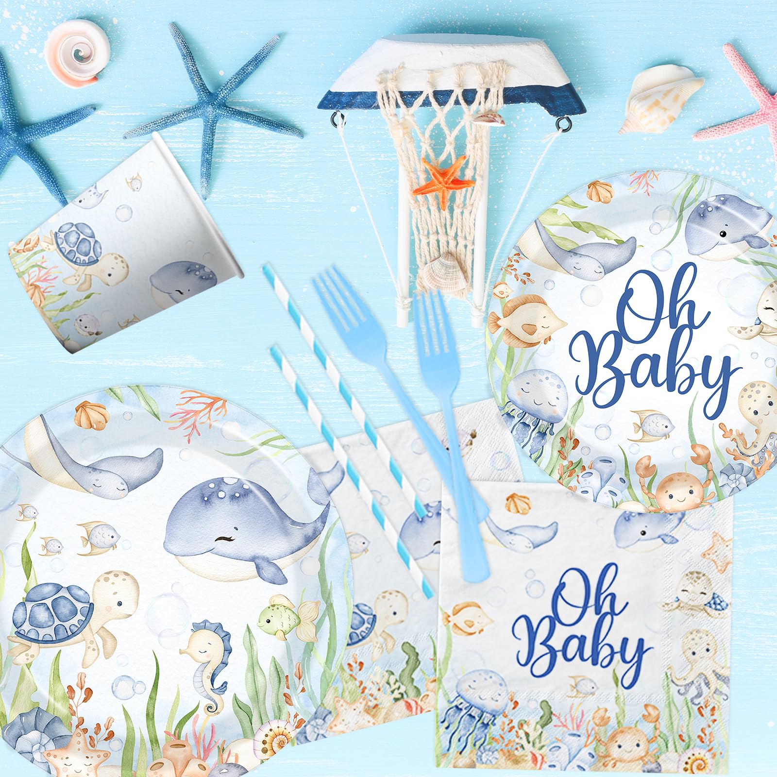 Decoraciones para baby shower bajo el mar