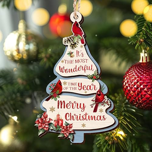 Adornos de Navidad hippie 2025 – Adornos de madera para árbol de Navidad – Decoración de signo de paz, regalos hippie para mujeres, hombres,