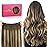 WENNALIFE Wire Hair Extensions (Increase 50% Lifespan) Real Human Hair 14 inch 75g Balayage Chocolate Brown to Honey Blonde Remy Hair Invisible Transparent Wire Fish Line Straight Reusable Natural