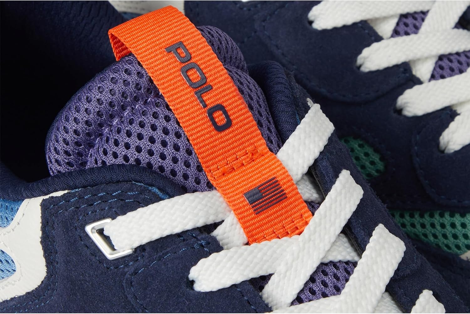 POLO RALPH LAUREN Mens Jogger Suede & Mesh Sneakers - Image 6