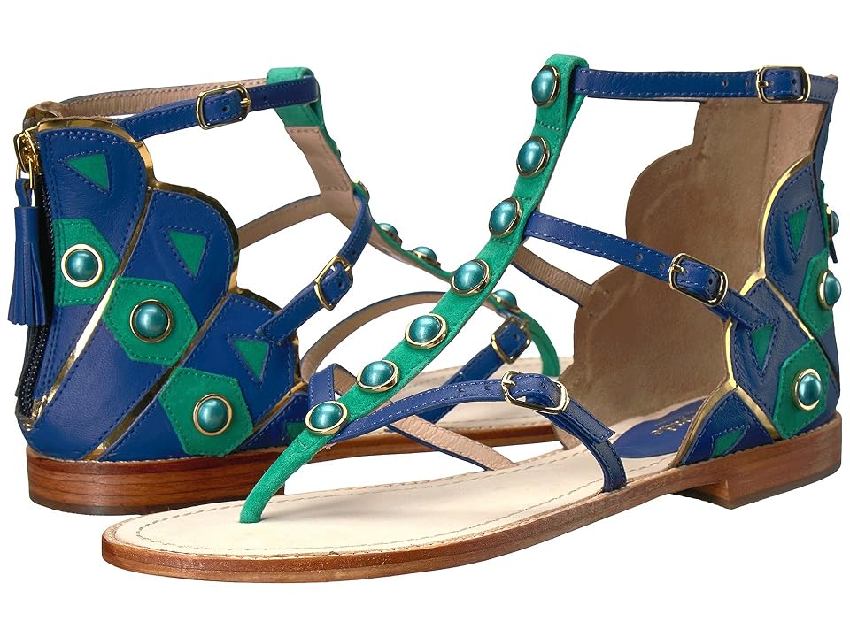 

Kate Spade New York Soto (Cobalt Nappa/Emerald Green/Gold Specchio) Women's Shoes