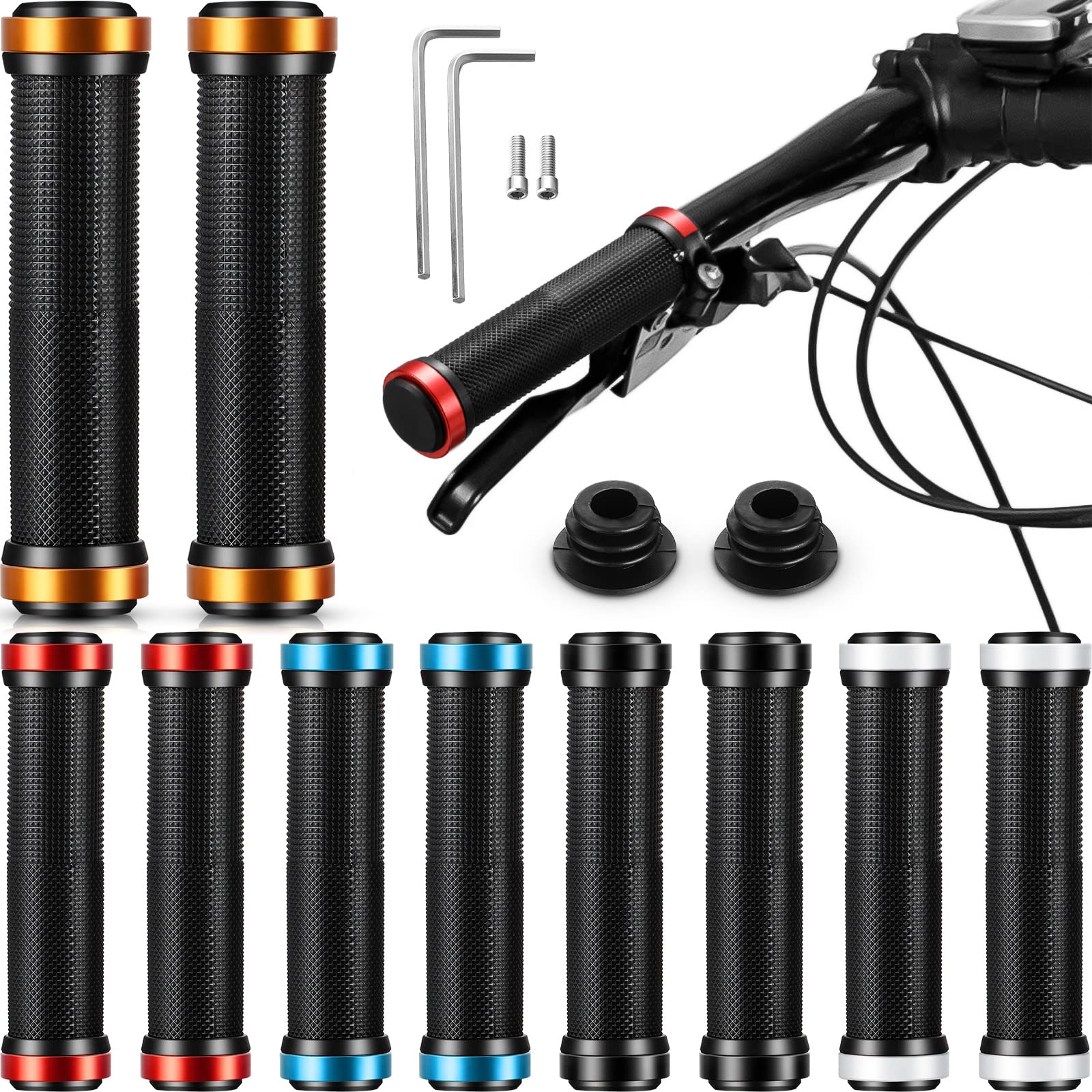 Amazon | 自転車ハンドルバーグリップ ダブルロック自転車ハンドルバー