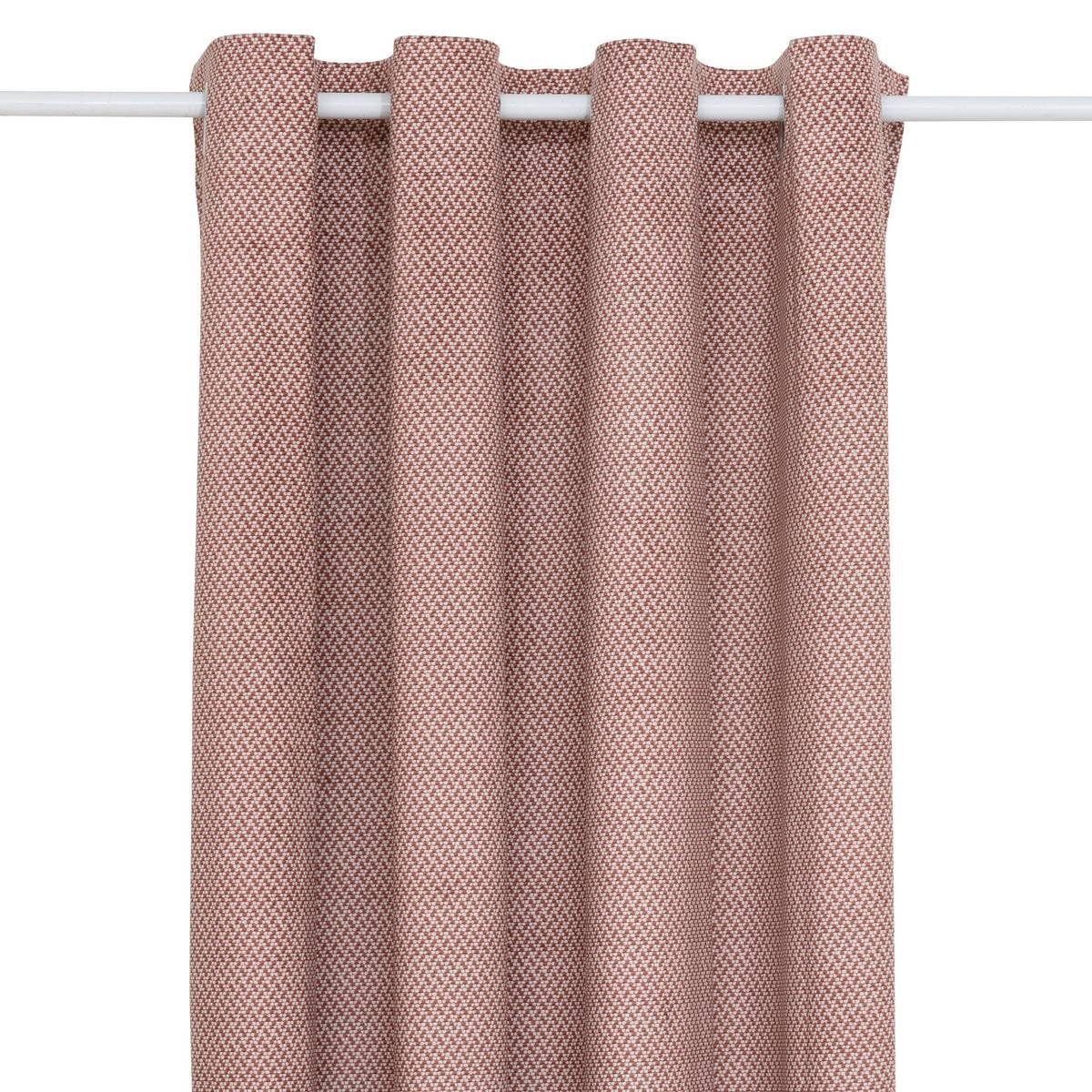 Rideau à Œillets Occultant en Velours Terracotta avec Motif 135 x 260 cm - Atmosphera