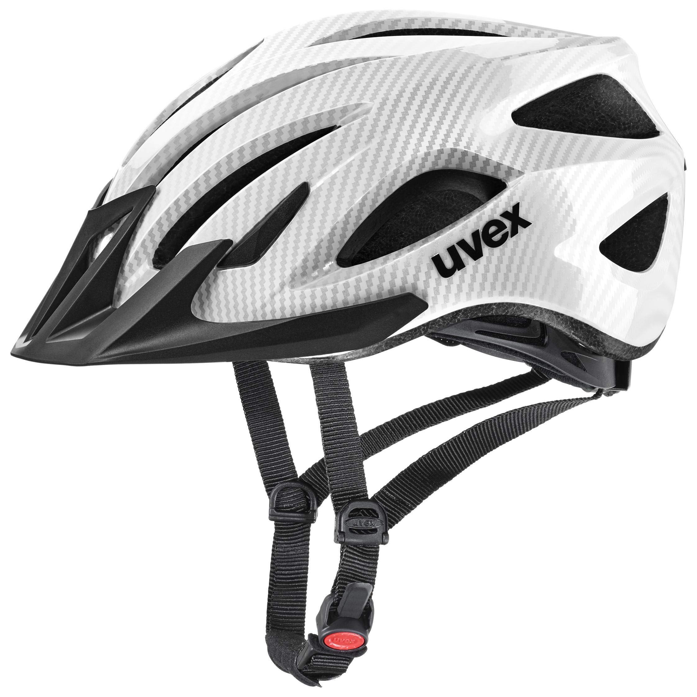 uvex Unisex – Erwachsene, Viva 3 Fahrradhelm, Carbon Look White, 52-57 cm