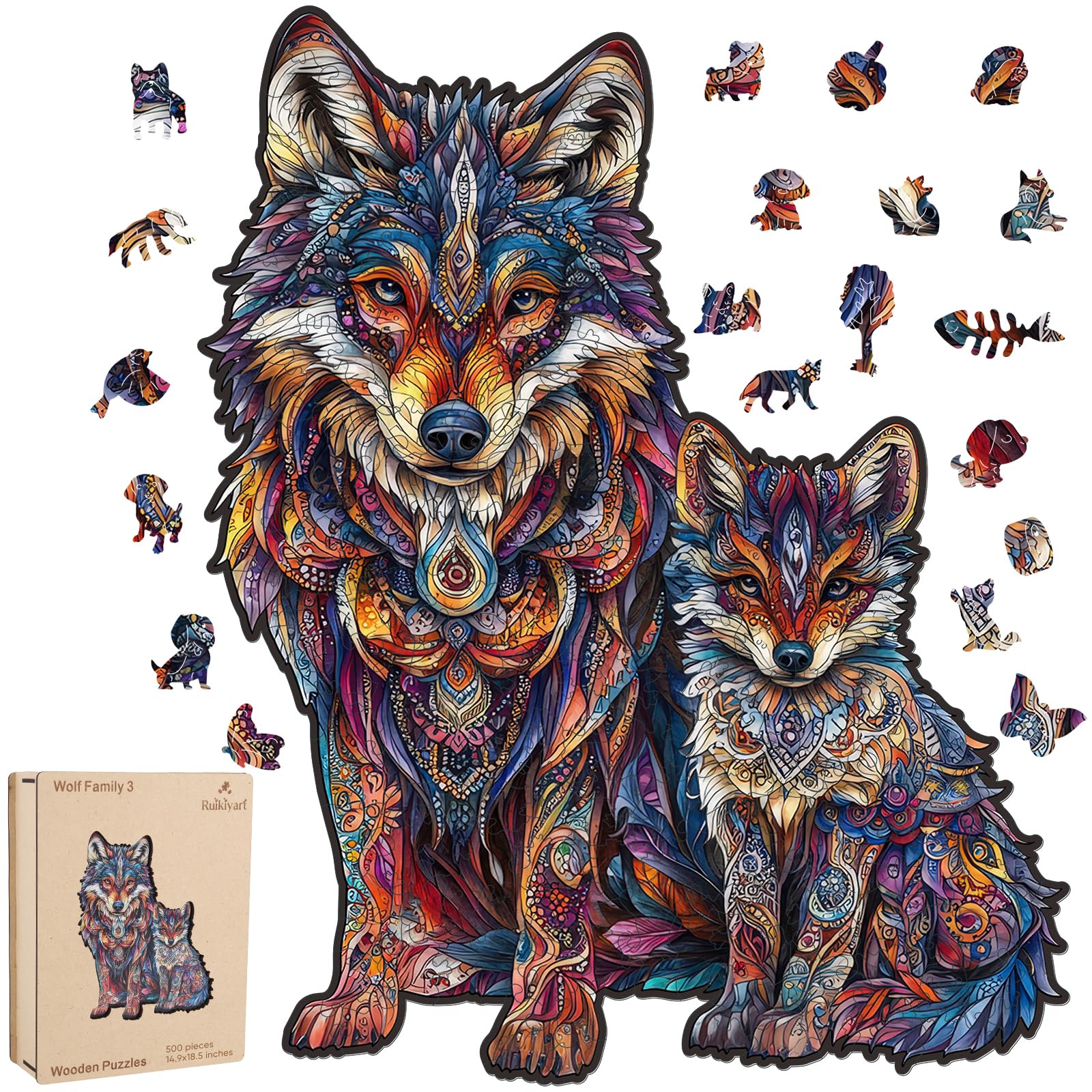 Ruikiyart Wolf Family Puzzle