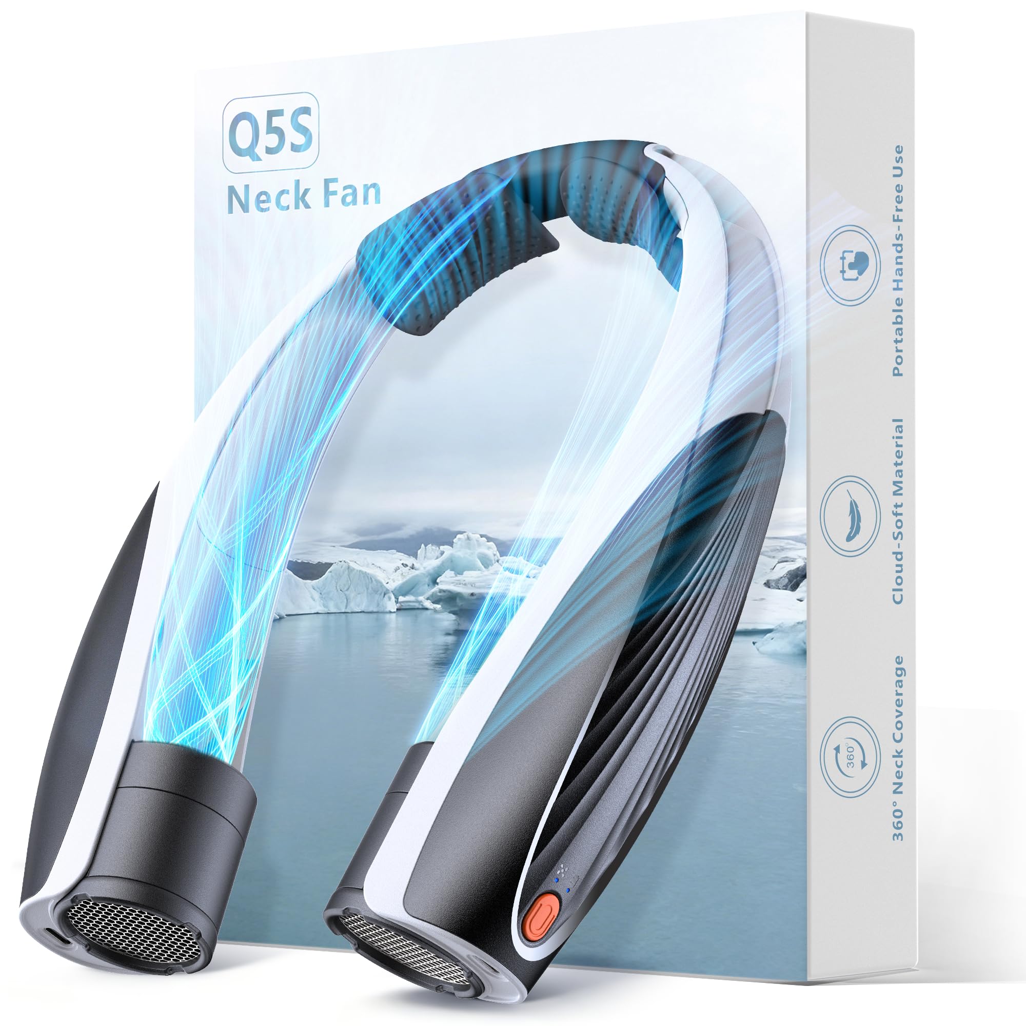 Photo 1 of GENVU Portable Neck Fan, Max 20H, 6000mAh Personal Fan