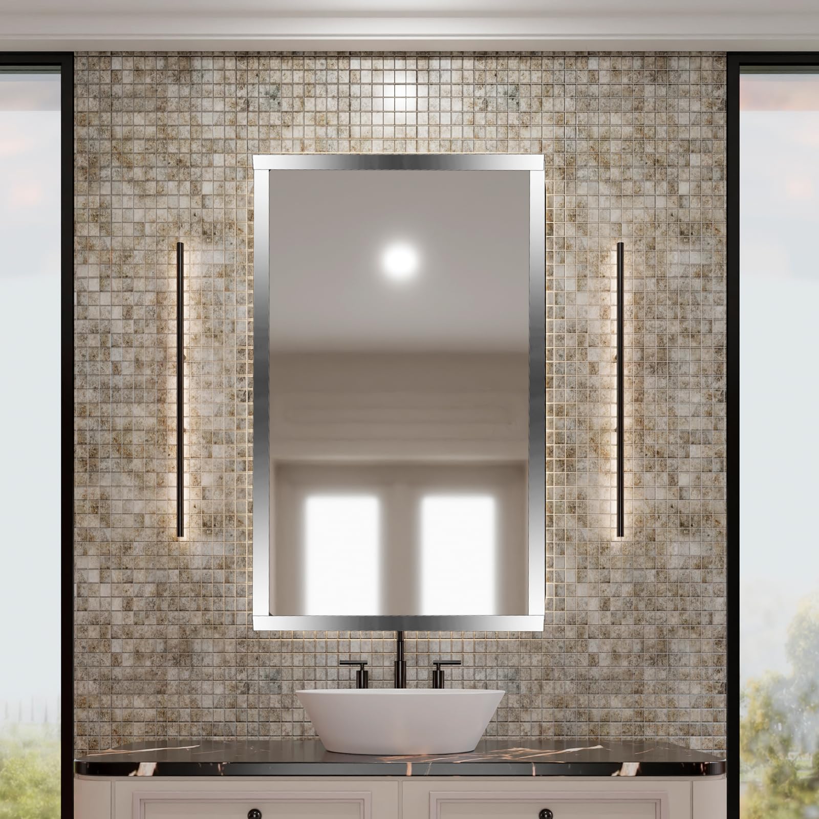 JSIWOTH Selbstklebende Zierleiste 1cm X 5m - Flexible Metallleiste Silber Für Wände & Möbel