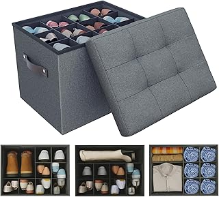 28 Entrance Shoe Storage Ideas For A Clean, Welcoming Entryway 87 Storage Ottoman Shoe Organizer for Closet - Adjustable Dividers Storage ...