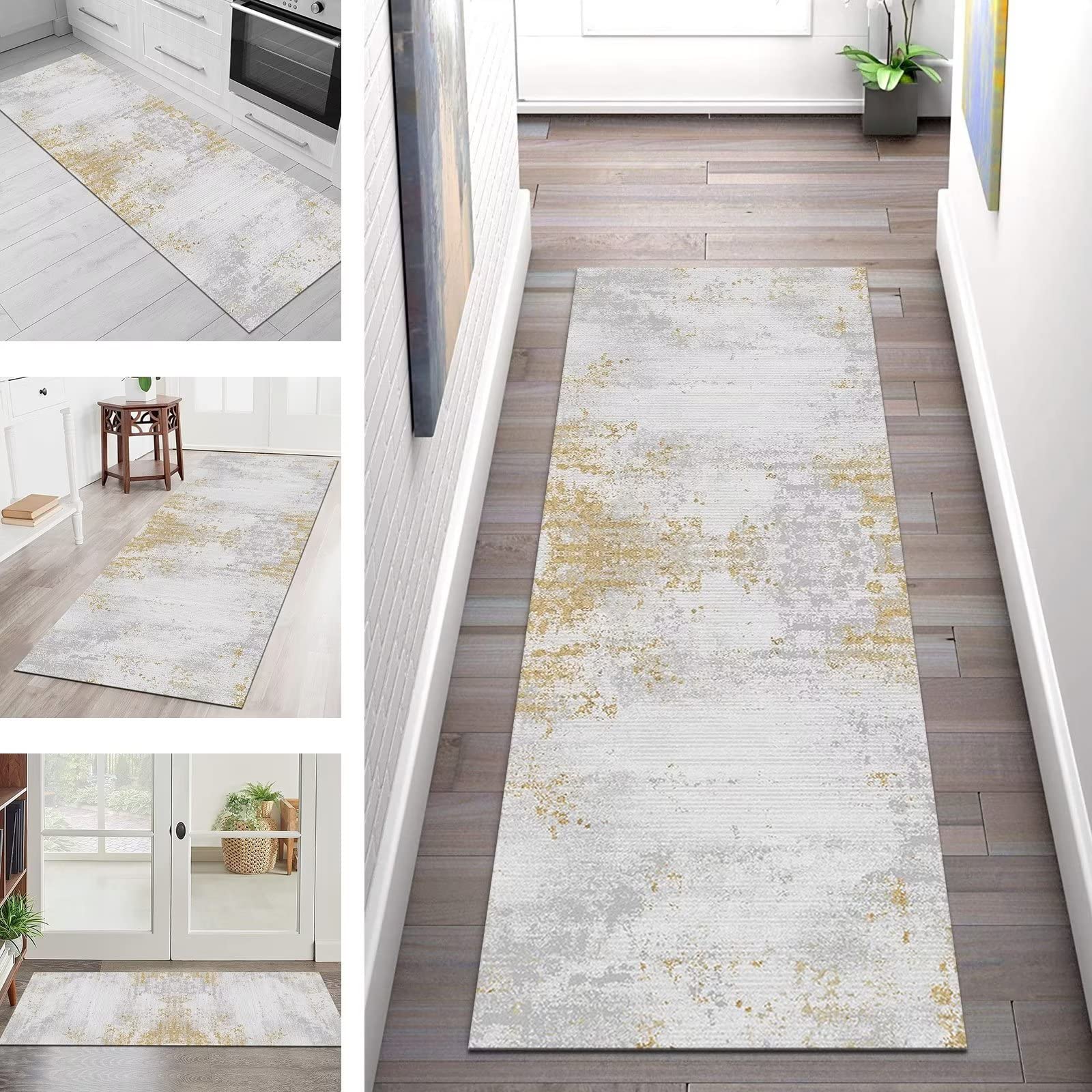 Tapis Cuisine Tapis de Passage Long Antiderapant Lavable Gris Vert Or 3D 90X200CM, Moderne Tapis de Couloir Entree Interieur, Tapis de Sol pour Salon Chambre à Coucher Paillassons Largeur 40- 120cm Tapis Cuisine Tapis de Passage Long Antiderapant Lavable Gris Vert Or 3D 90X200CM, Moderne Tapis de Couloir Entree Interieur, Tapis de Sol pour Salon Chambre à Coucher Paillassons Largeur 40- 120cm