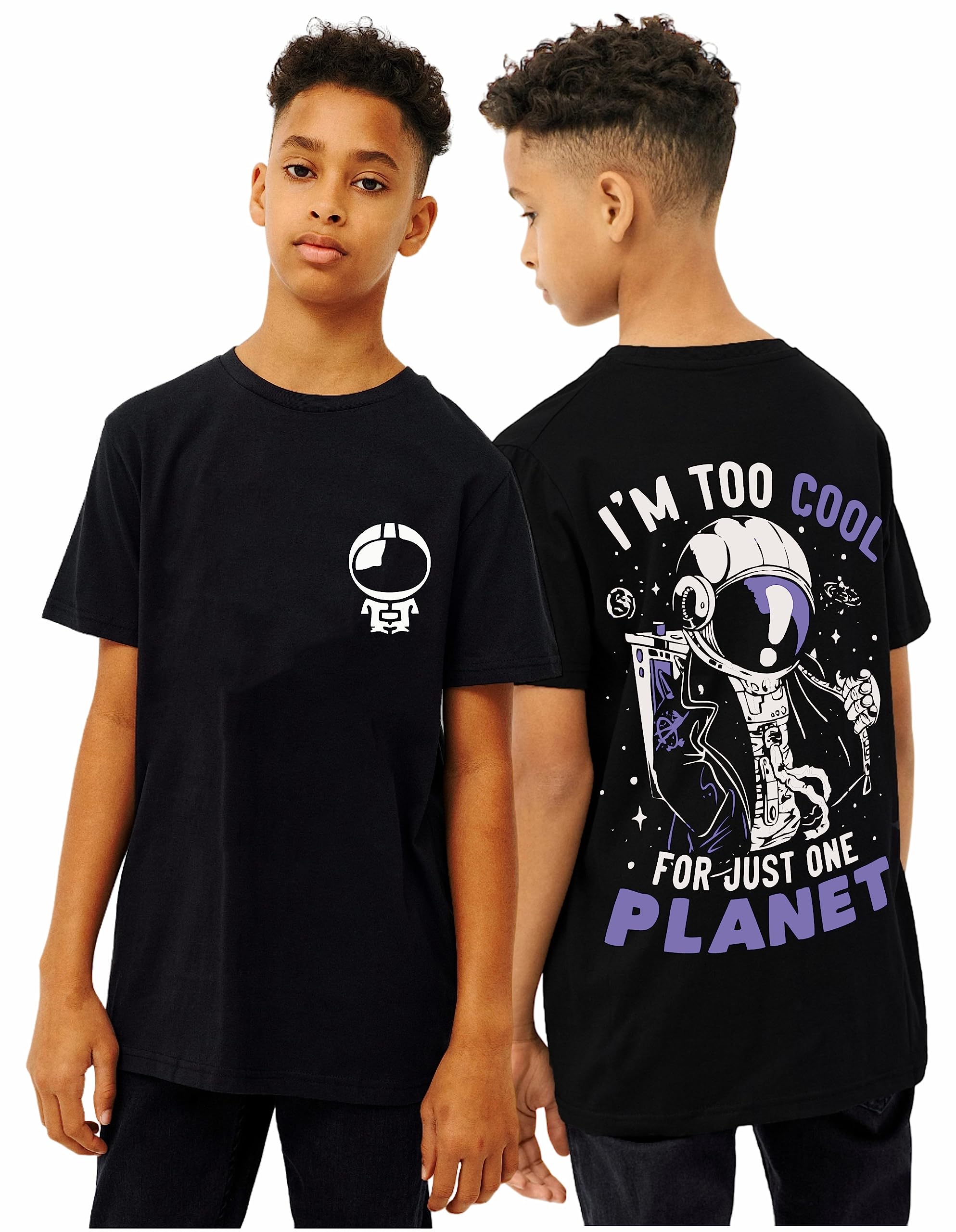 Uniplanet Store® Solid Anime SPMAN Cool Round Neck Cotton Printed Black T Shirt for Kids