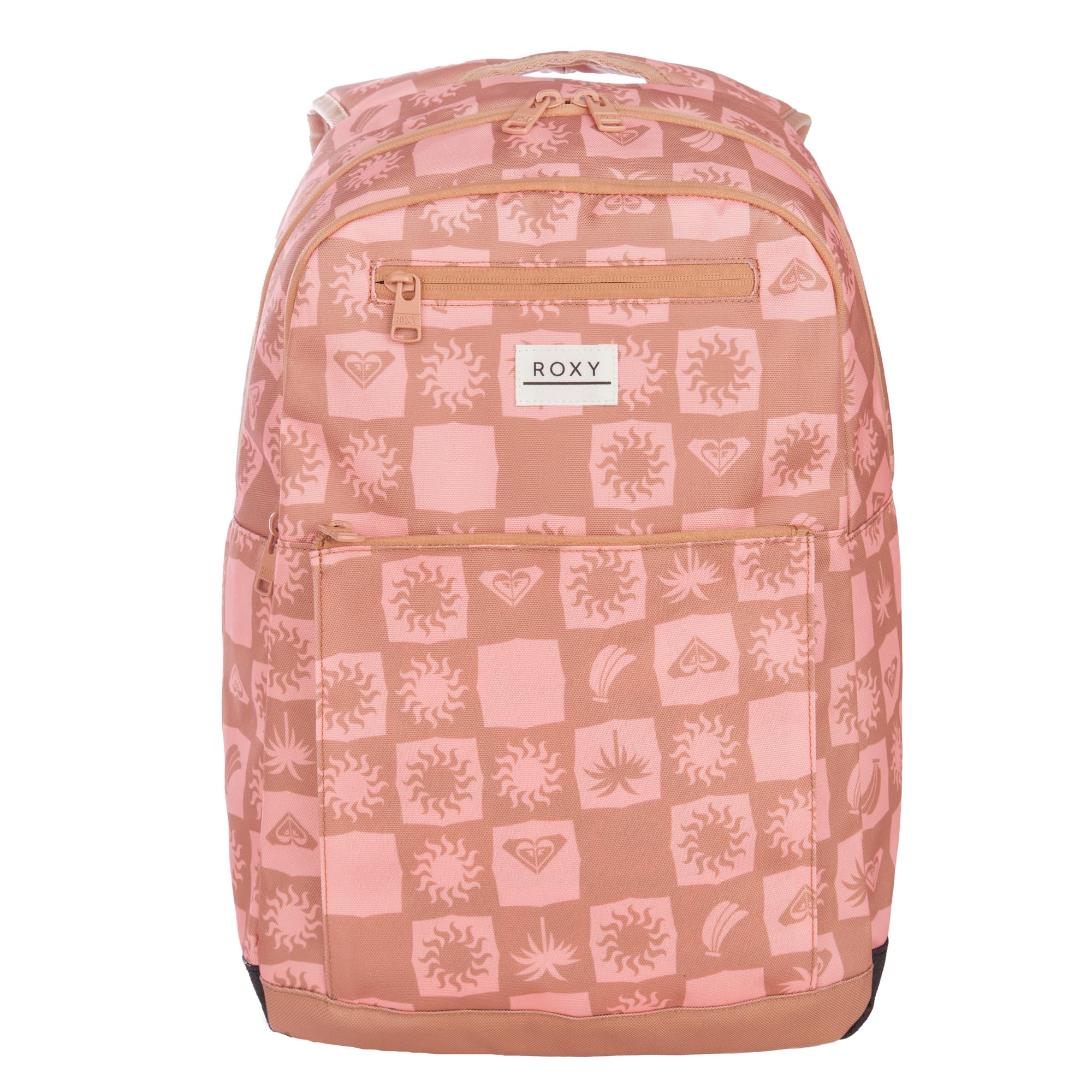 Roxy Mochila Here You Are para mujer, viajes, vacaciones, transporte diario, 23 l, funda para laptop, mochila con correas acolchadas, Hacha Sunsquare Camel, One Size, Mochila Here You Are | Viajes |