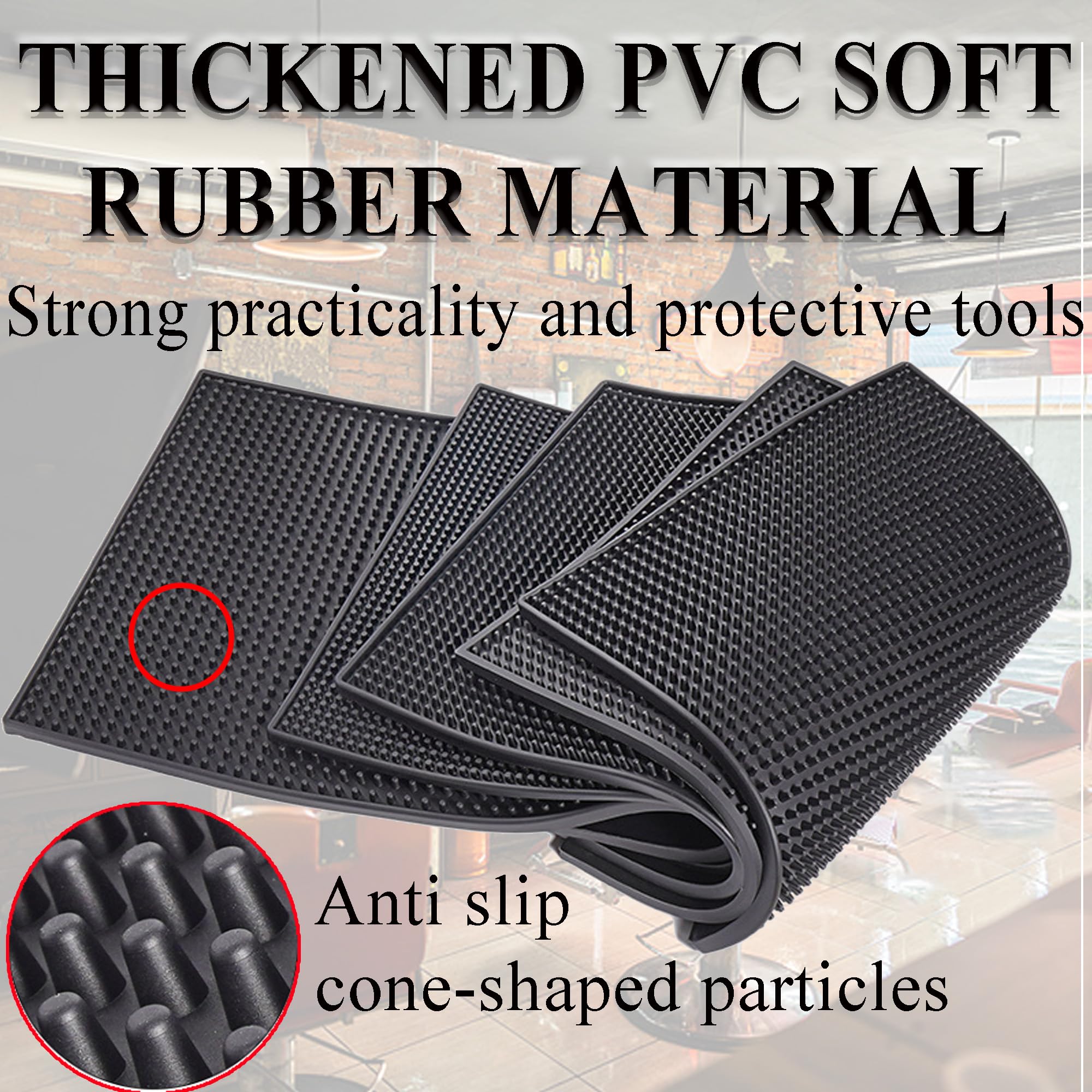 Friseur Matte, Barber Station Matte, 30×60cm Anti Rutsch Barber Organizer Mat, Anti-Rutsch Hitzebeständig Bis Faltbare Silikon, Tool Pad Für Den Salon Shop
