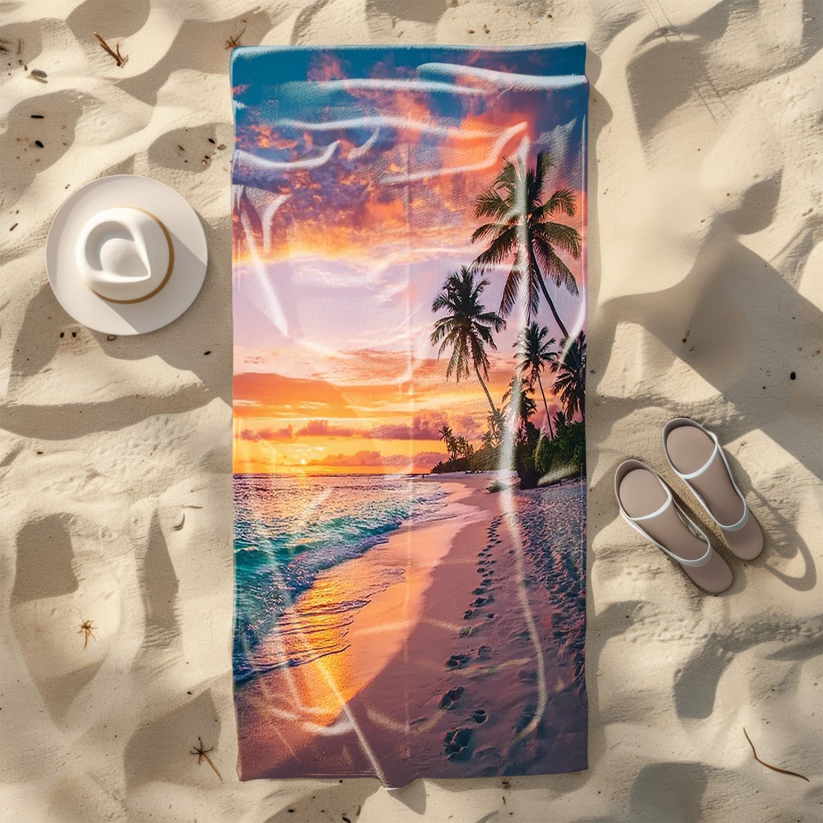 Telo Mare Microfibra 210x230 Spiaggia Gialla Telo Spiaggia Grande Antisabbia,XXL Asciugamano Mare, Asciugatura Rapida, Stuoia Spiaggia Leggero E Portatile