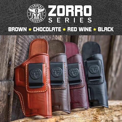 Miniatura 2 de Cardini Leather USA - Funda de piel ultrasuave para pistola IWB - Fundas de transporte ocultas - para Glock 26, 27, 33, Springfield XD 3 Sub