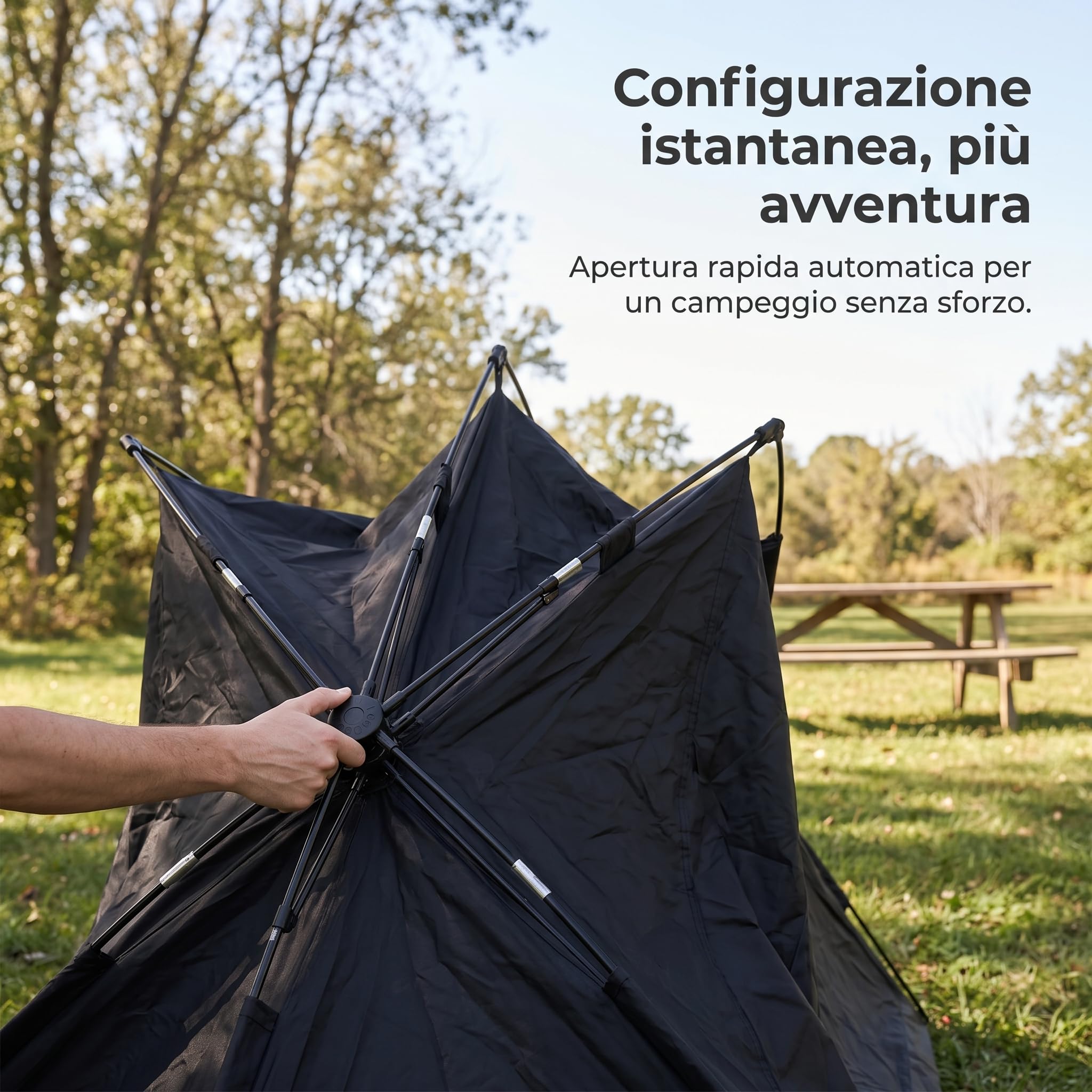 Up Zelt für 3-4 Personen – Automatisches Camping Zelt mit 3000mm Wasserdichtigkeit
