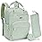 Dikaslon Diaper Bag Backpack with Portable Changing Pad, Pacifier Case and Stroller Straps, Large Unisex Baby Bags for Boys Girls, Multipurpose Travel Back Pack for Moms Dads, Mint Green