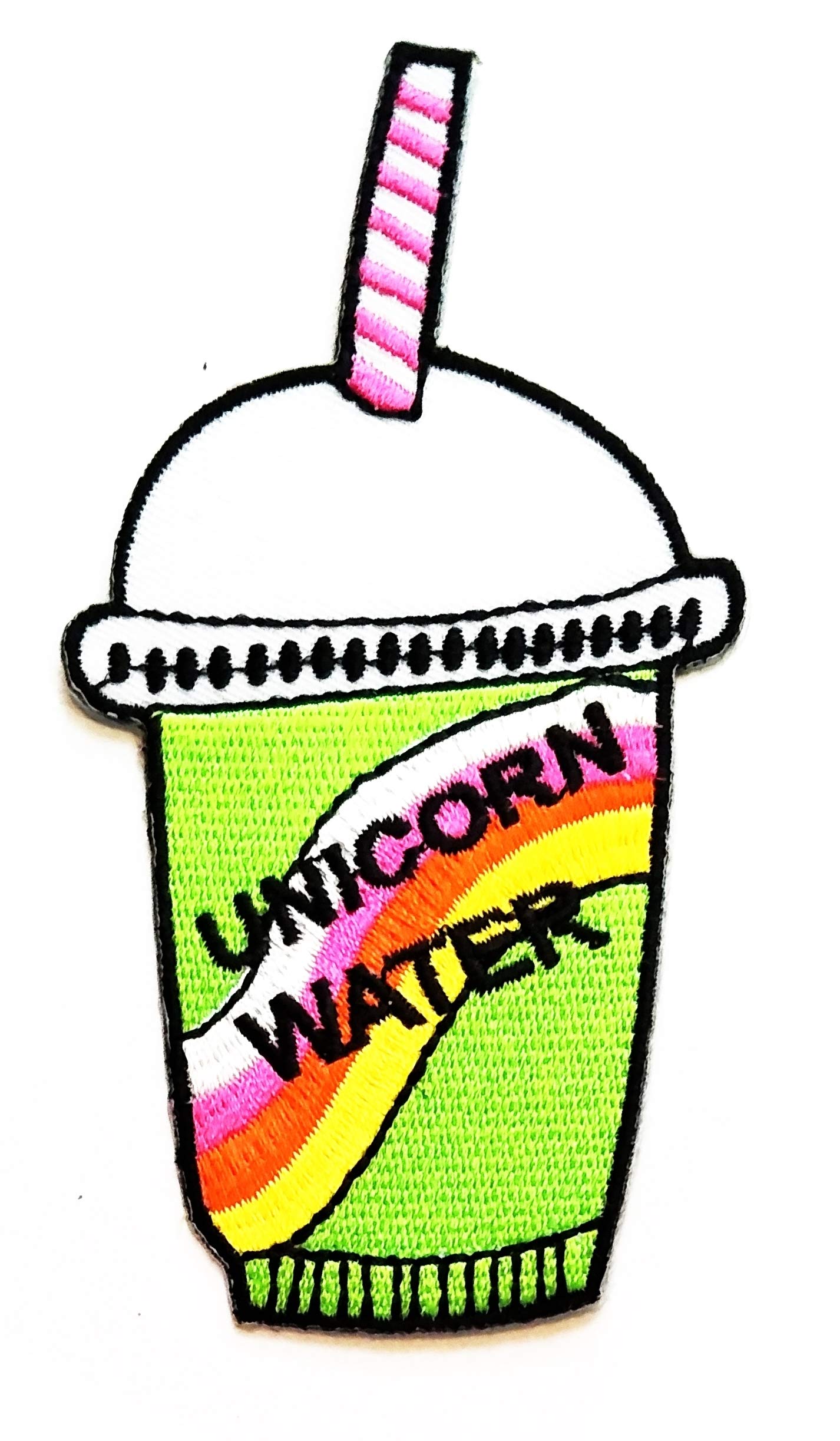 Nipitshop Patches Lemonade Drink Patch Fruity Beverage Glass Cartoon Kids Patch Embroidered Iron On Patch for Clothes Backpacks T-Shirt Jeans Skirt Vests Scarf Hat Bag