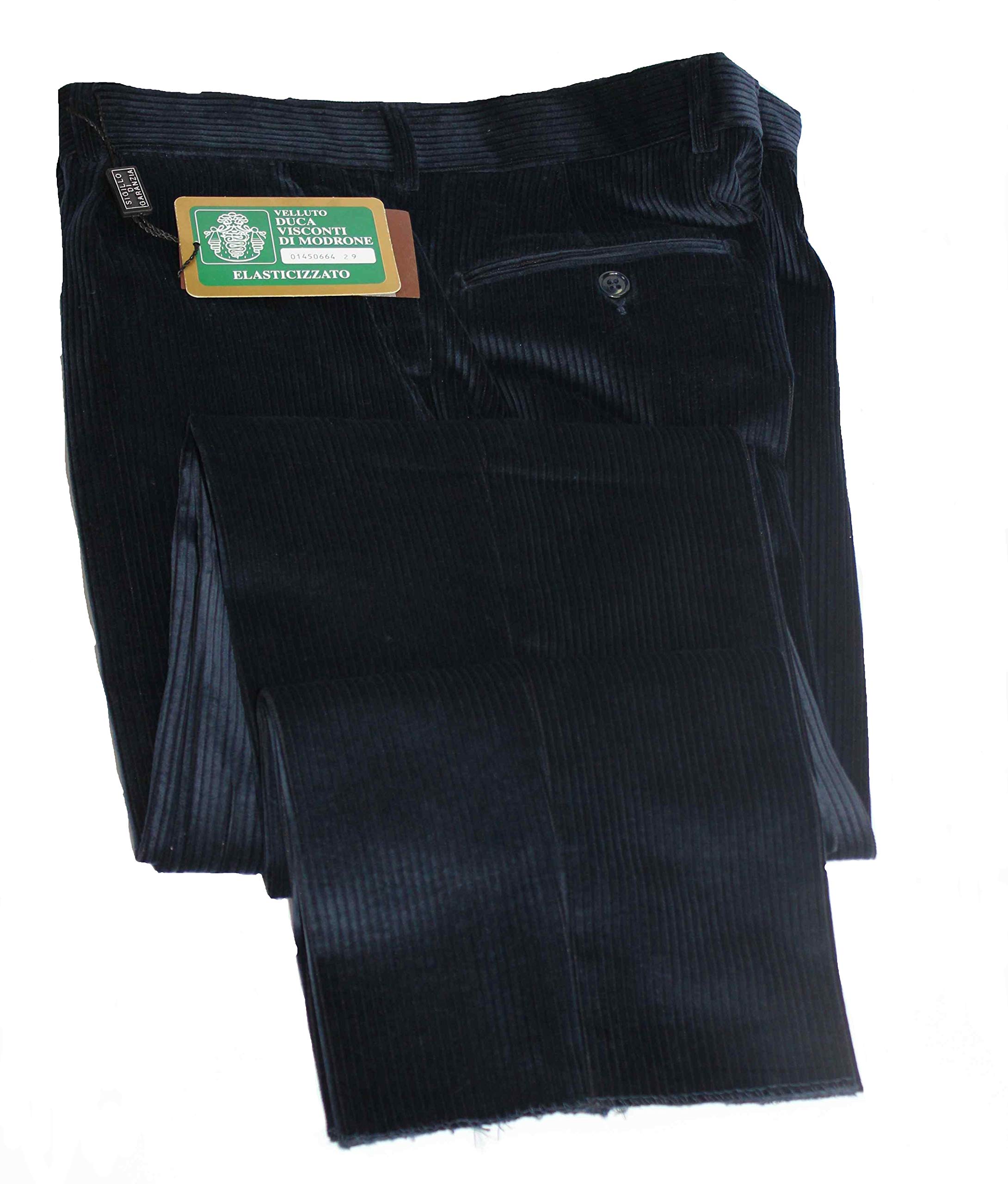 Profili di Toscana - Pantaloni Velluto Uomo Visconti di Modrone Invernali Made in Italy, Pantaloni Eleganti Elasticizzati, Anche per Taglie Forti Fino alla 75, Pantaloni Velluto a Coste, Vari Colori