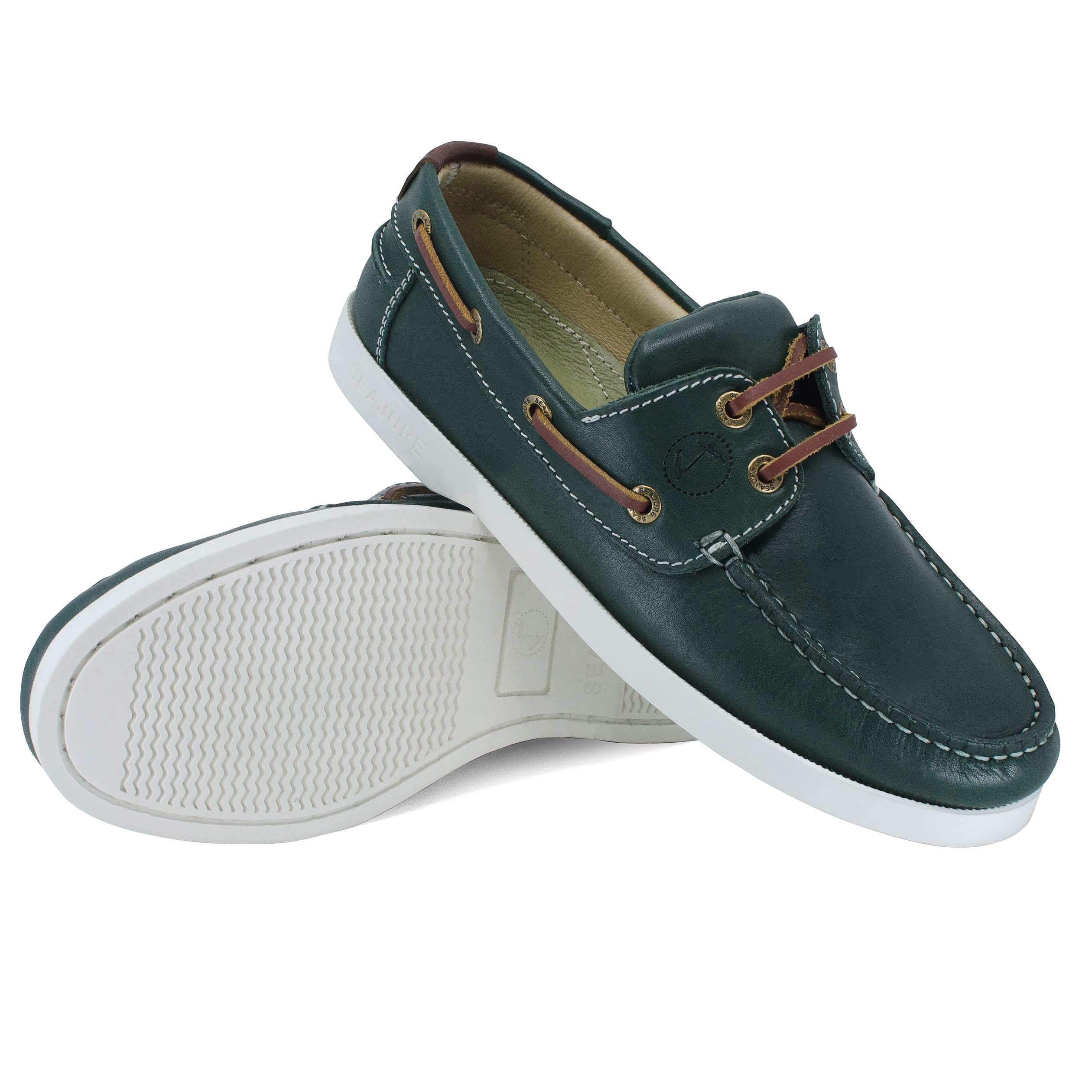Seajure Zapatos Náuticos de Mujer Matira Cuero Verde