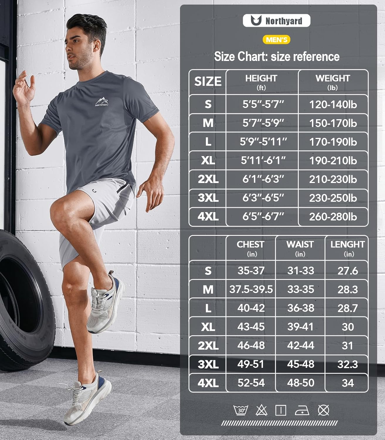 NORTHYARD Men's UPF 50+ Sun Protection Shirts Swim SPF UV Quick Dry Short Sleeve T-Shirts for Athletic Fishing Rash Guard - Image 6