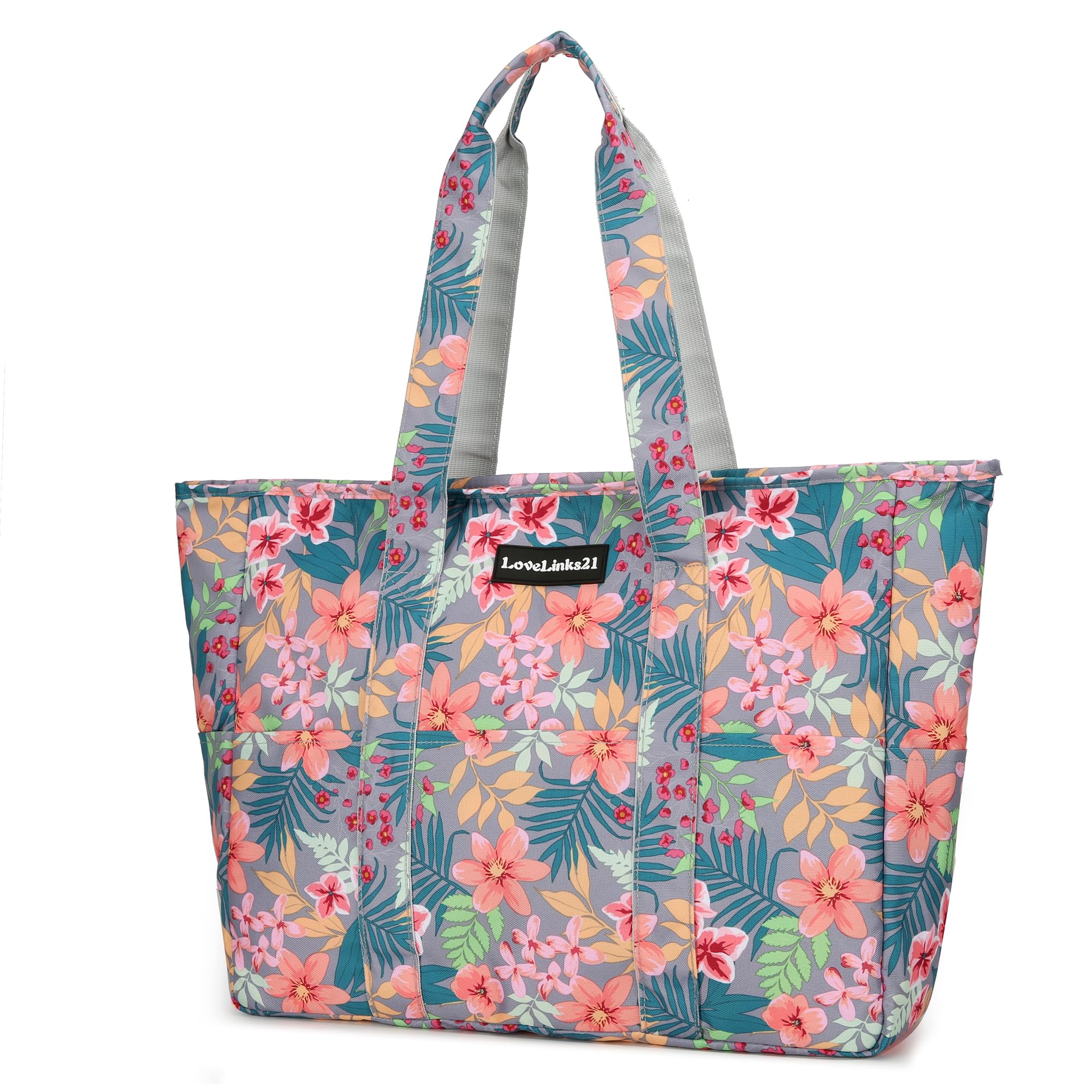 Large Tote Bag for Women with Zipper Utility Work Travel Gym Tote Bag Beach Picnic Vacation Shoulder Handbag