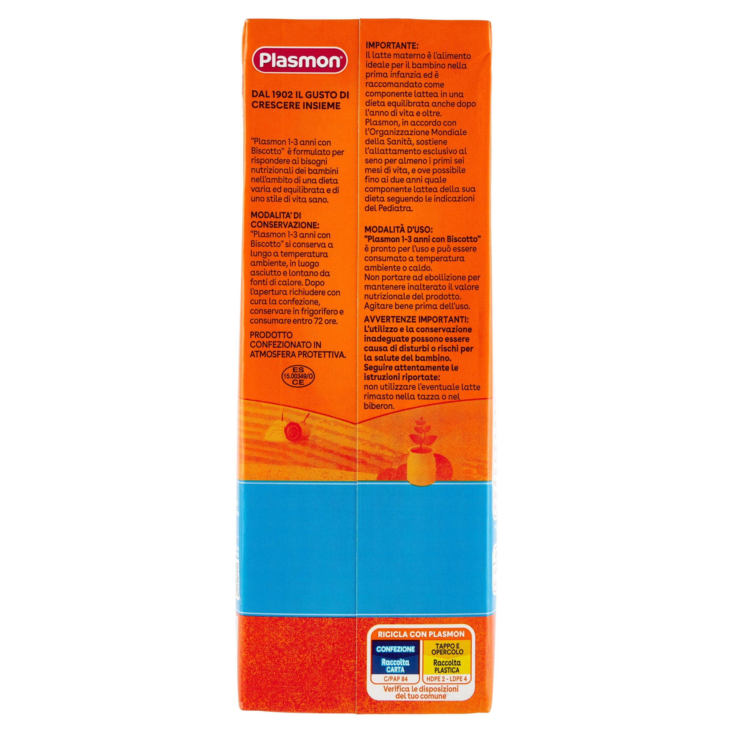 Plasmon Nutrimune 12-36 mesi Biscotto (6X1L)