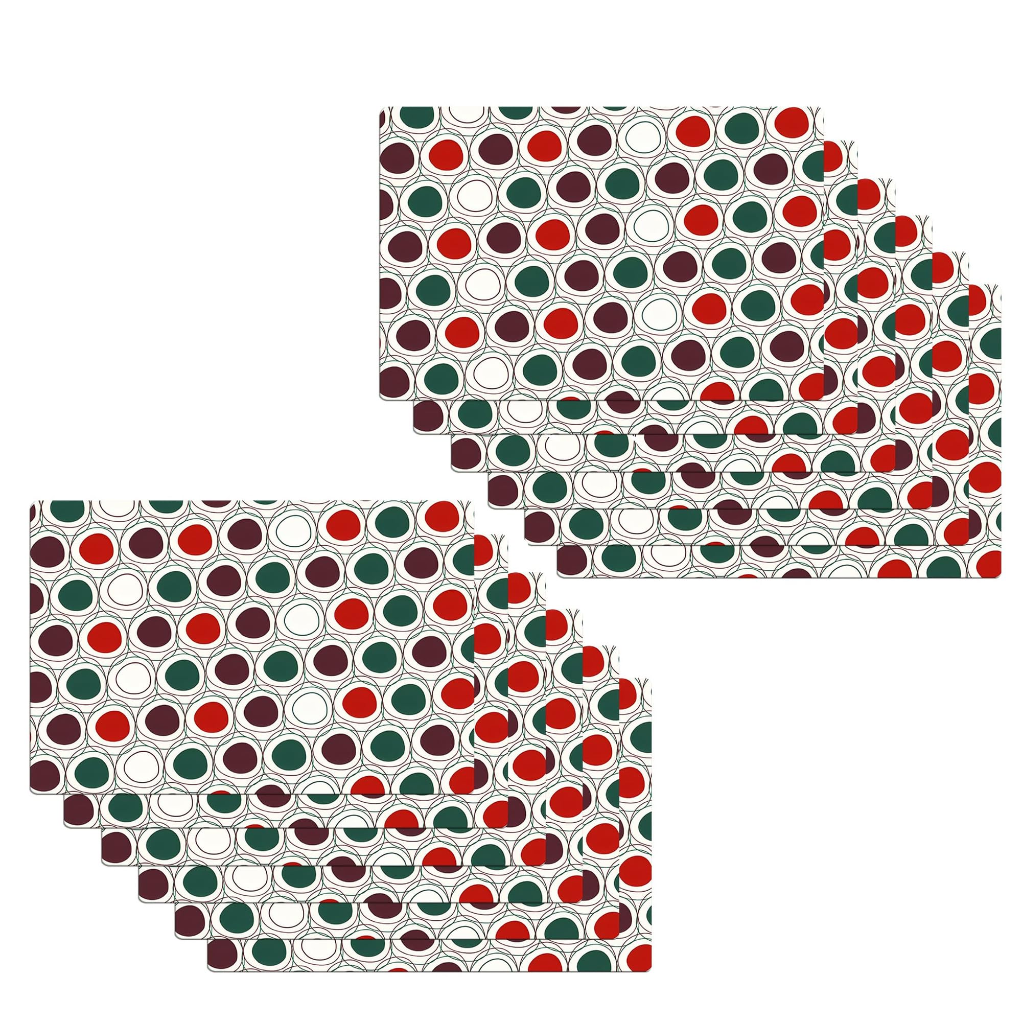 Kuber Industries Table Mats Set of 12 | Dining Table Plate Mat | PVC Table Placemats | Kitchen Table Mat | Heat Resistant Dinner Mat | Multi Dot Print | Multicolour (B0DB1KM1PD) Amazon Price History, Amazon Price Tracker