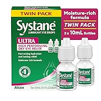 Vista 2 de Systane Ultra Gotas lubricantes para ojos, lágrimas artificiales para ojos secos, paquete doble, 10 ml cada una