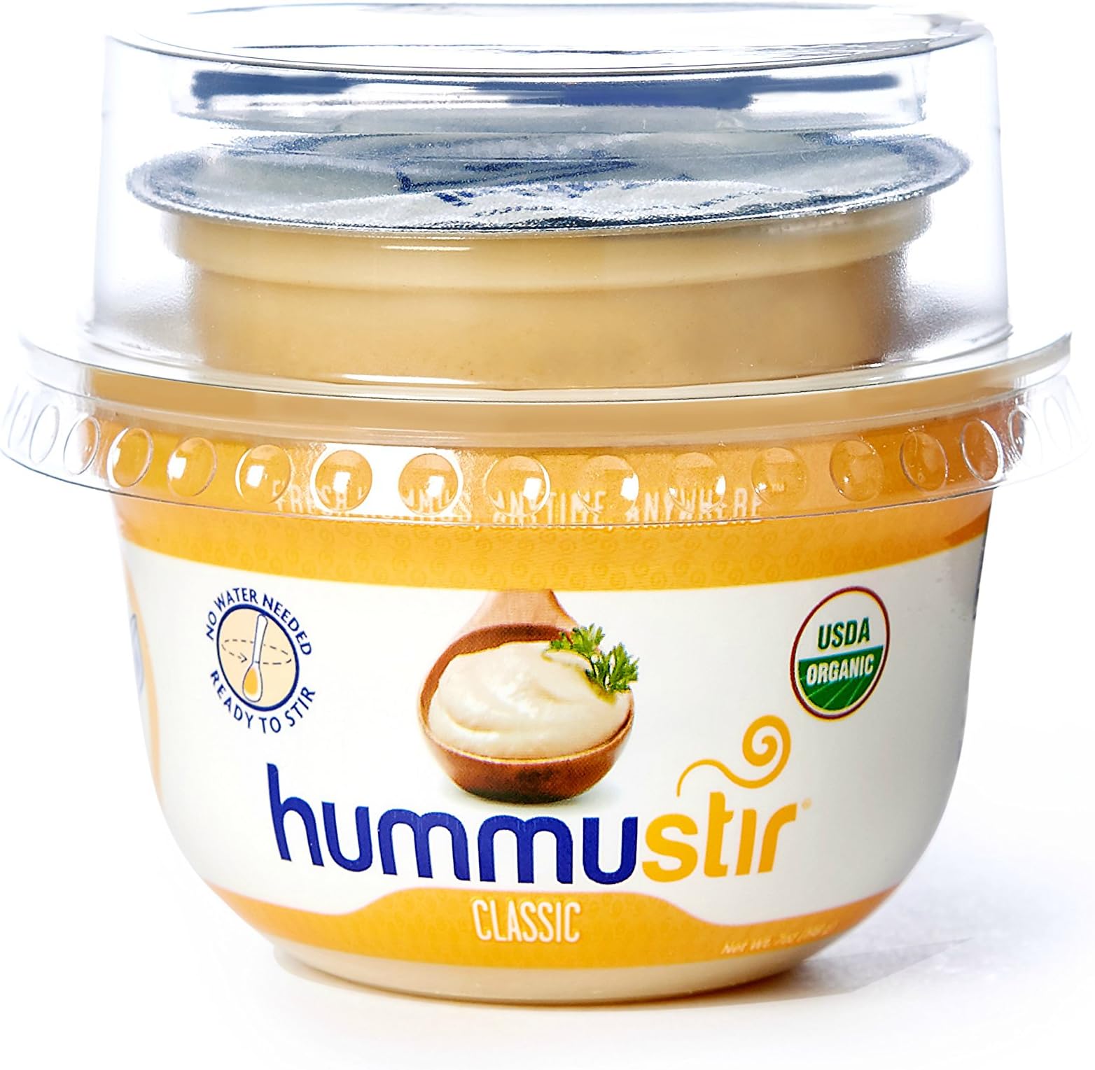 Hummustir Organic Hummus 7 Ounce Cups (Classic)