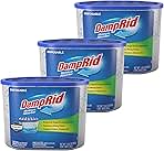 DampRid Fragrance Free Disposable Moisture Absorber with Activated Charcoal, 18 oz (Pack of 3) Moisture Absorber & Odor Remover, Lasts Up To 60 Days, No Electricity Required