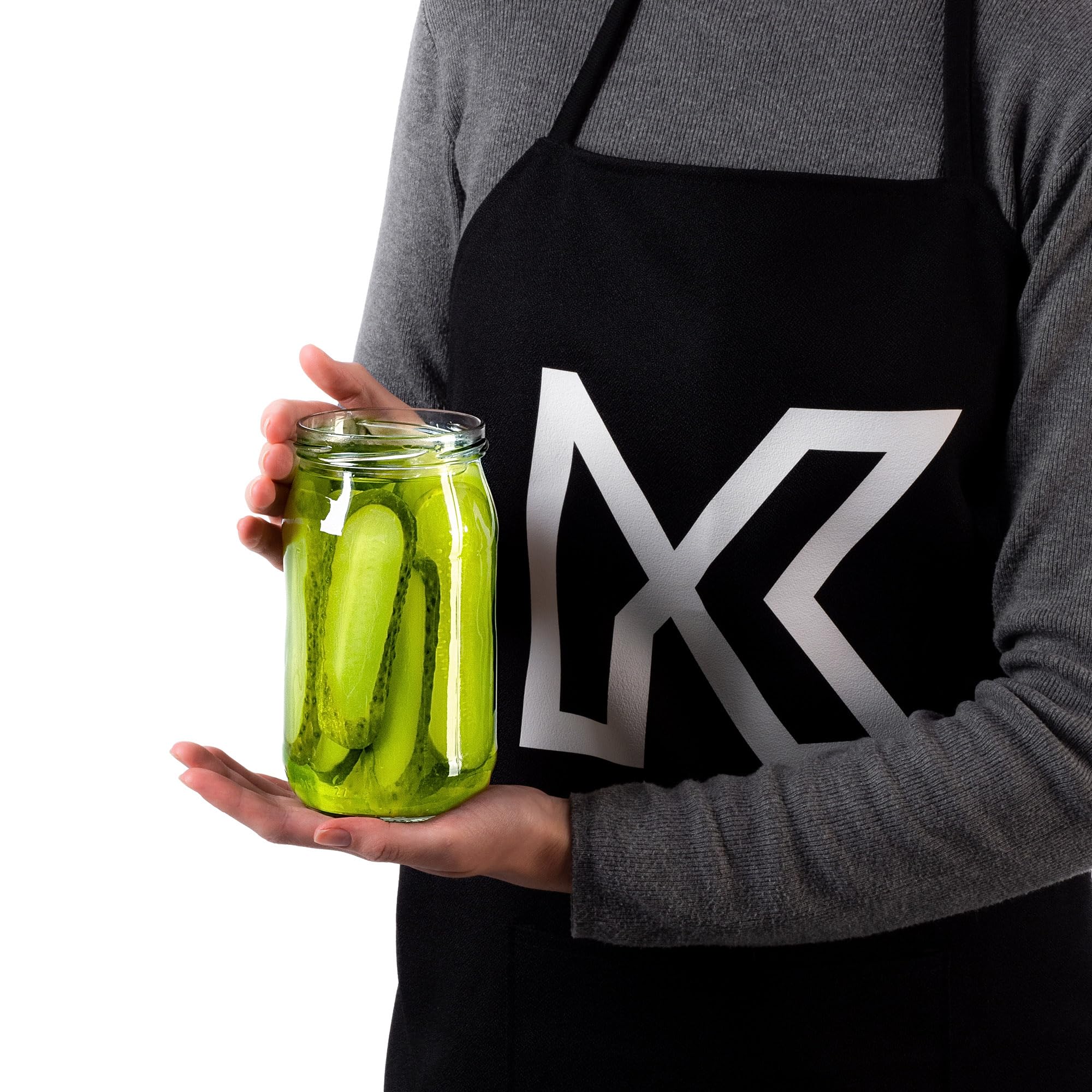KADAX Lot de 24 grands bocaux en verre 760ml Ø82 Rustique – Couvercle Twist-Off hermétique TO82 – Pour conserves, cornichons, légumes fermentés & confitures maison