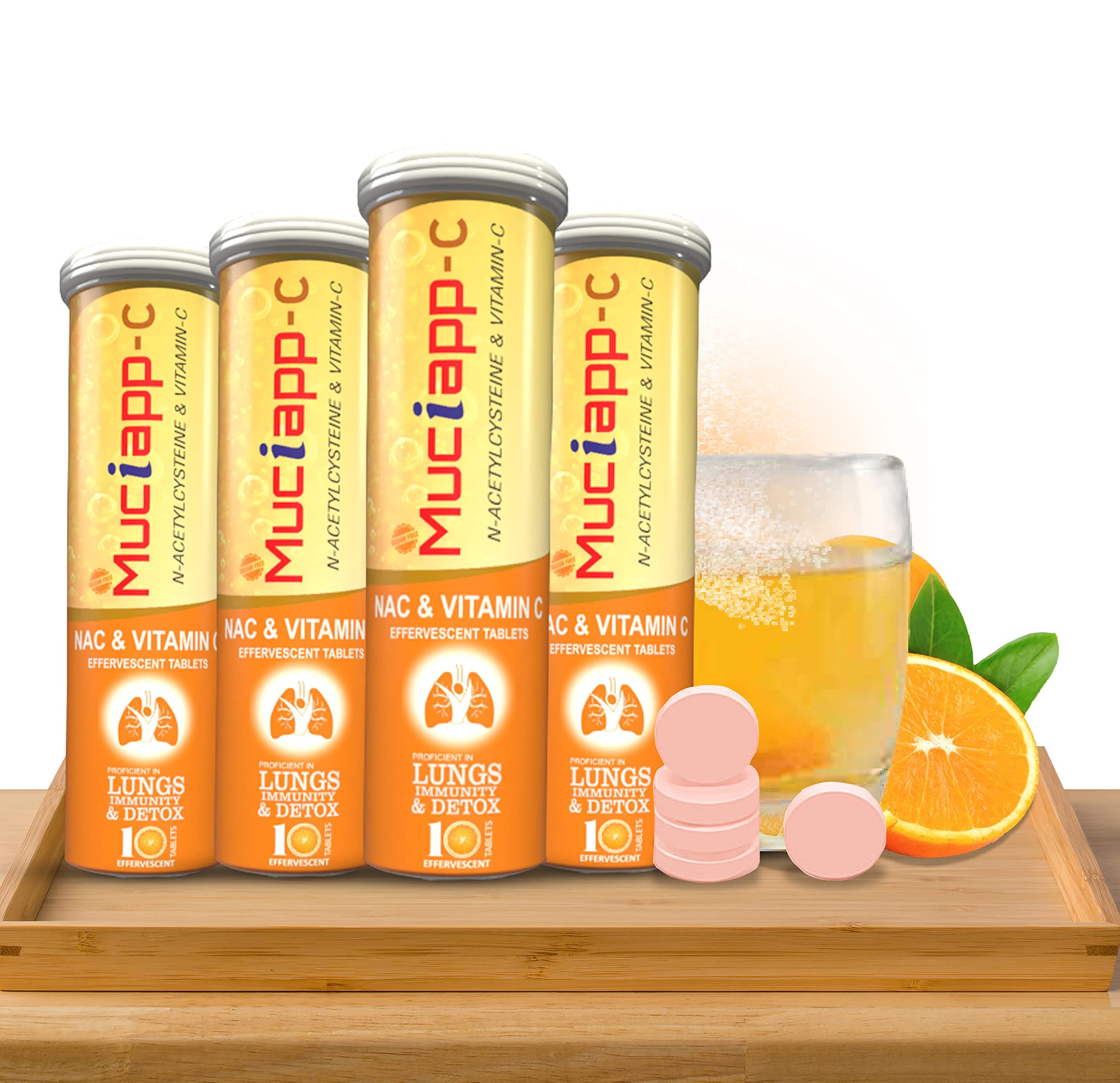 Buy Muciapp C (NAcetylcysteine 600 mg, c 40 mg, Amla extract 460 mg