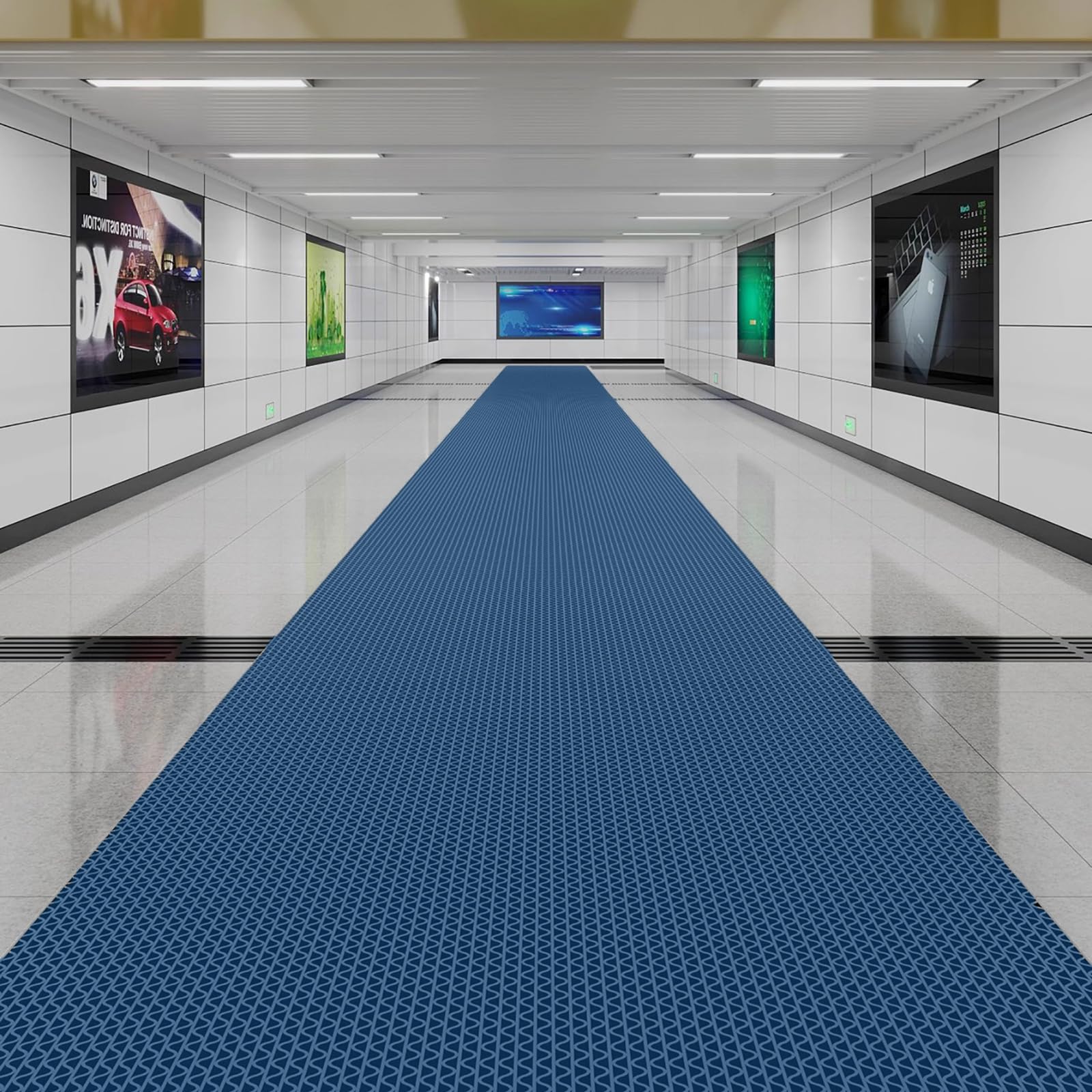 errzom Pool Floor Mat for Deck Outside Drainage Non Slip Pad Rugs Commercial Wet Area Anti-Slip Mats for Shower Room Public Toilet Hallway Garage