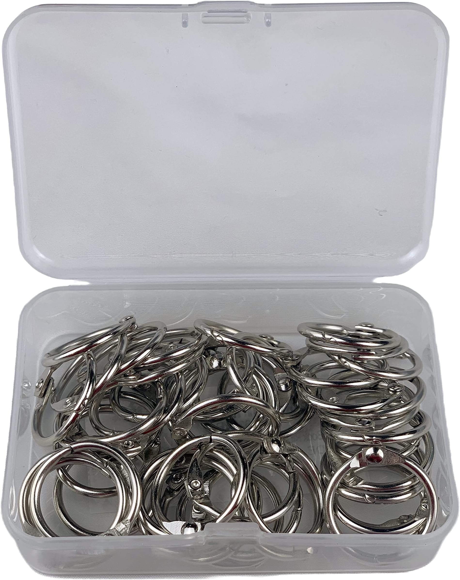 Loose Leaf Binder Ring 1 Inch, 50 Pack, Nickel Plated Steel Binder Rings,Silver, for School, Home, or Office,Book Rings, Metal Rings for Index Cards, Rings for Flash Cards, Paper Rings