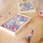 Melissa & Doug Sweet Hearts and Butterfly Friends Bead Set of 2-250+ Wooden Beads