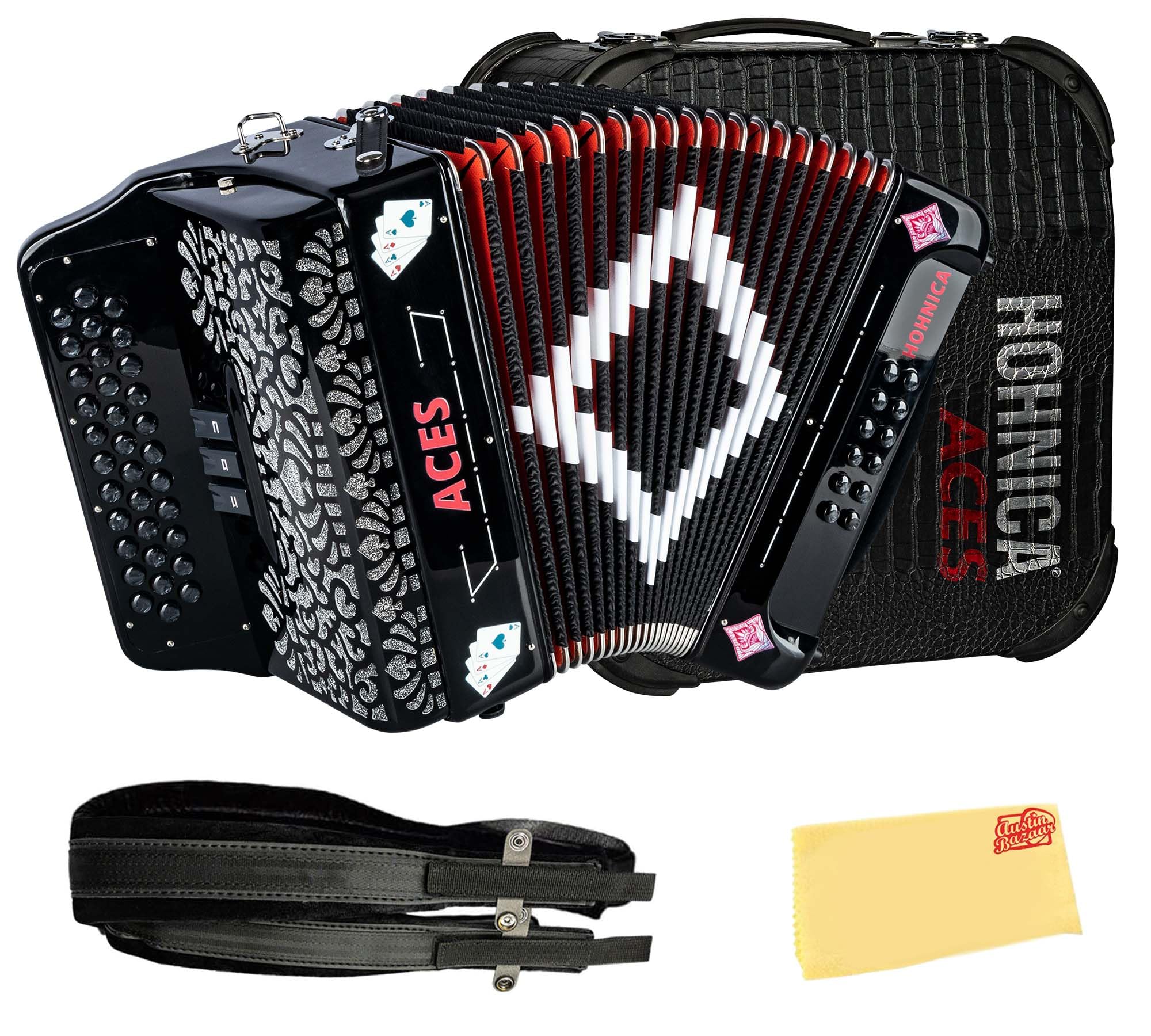 Amazon.com: Hohner Hohnica Aces II 34-Button Accordion with 3
