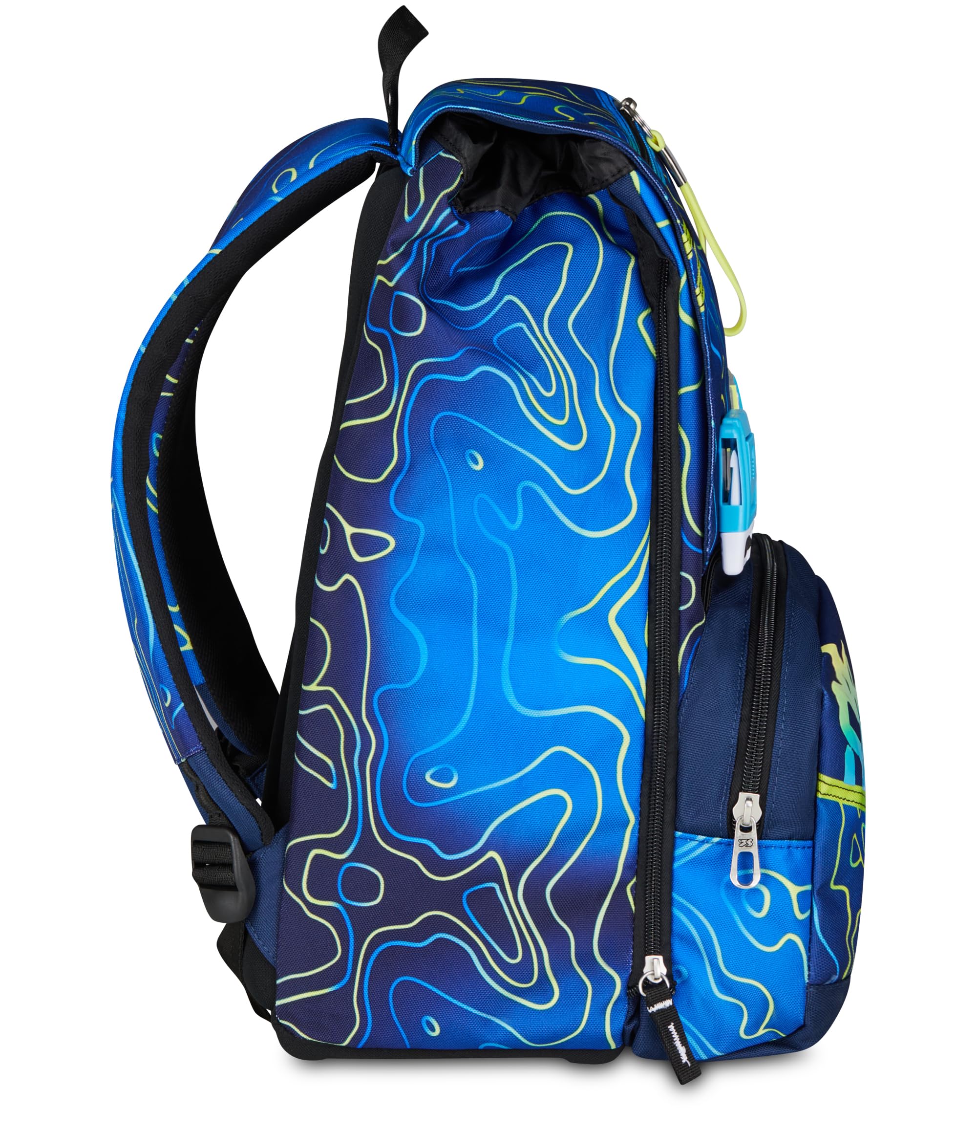 Seven Zaino Doppio Scomparto Estensibile, Blu, Maxi Capienza, Schienale Preformato, Bambino e Ragazzo, Scuola